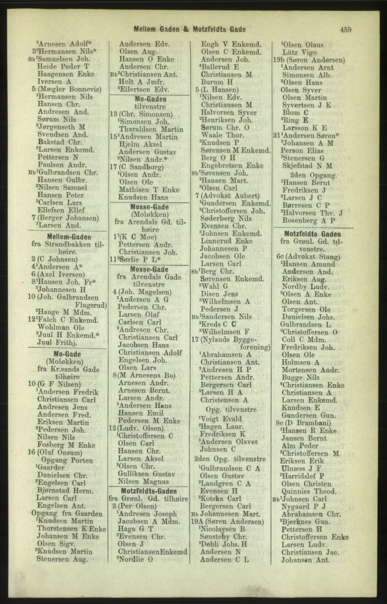 Kristiania/Oslo adressebok, PUBL/-, 1886, p. 459