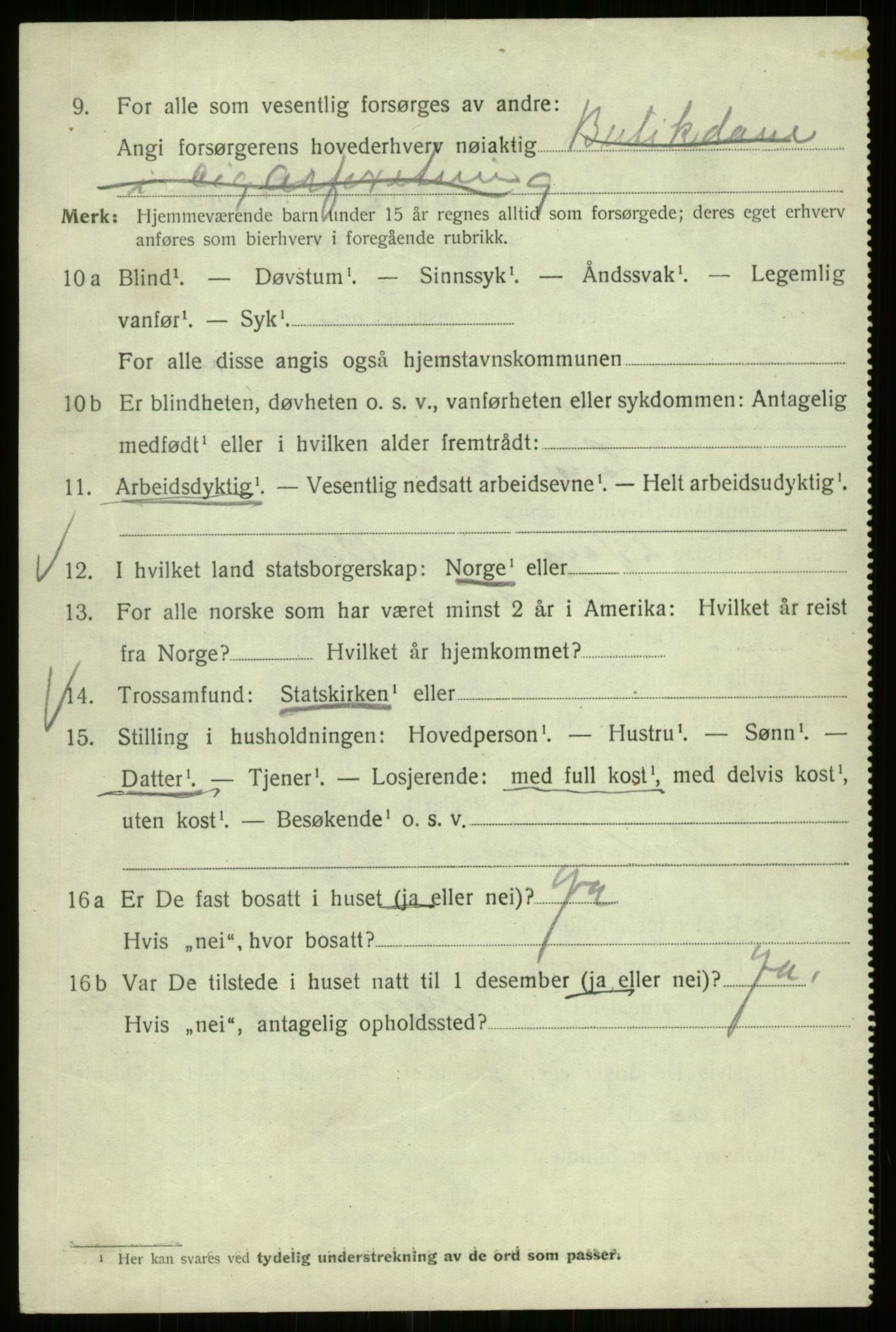 SAB, 1920 census for Bergen, 1920, p. 226755