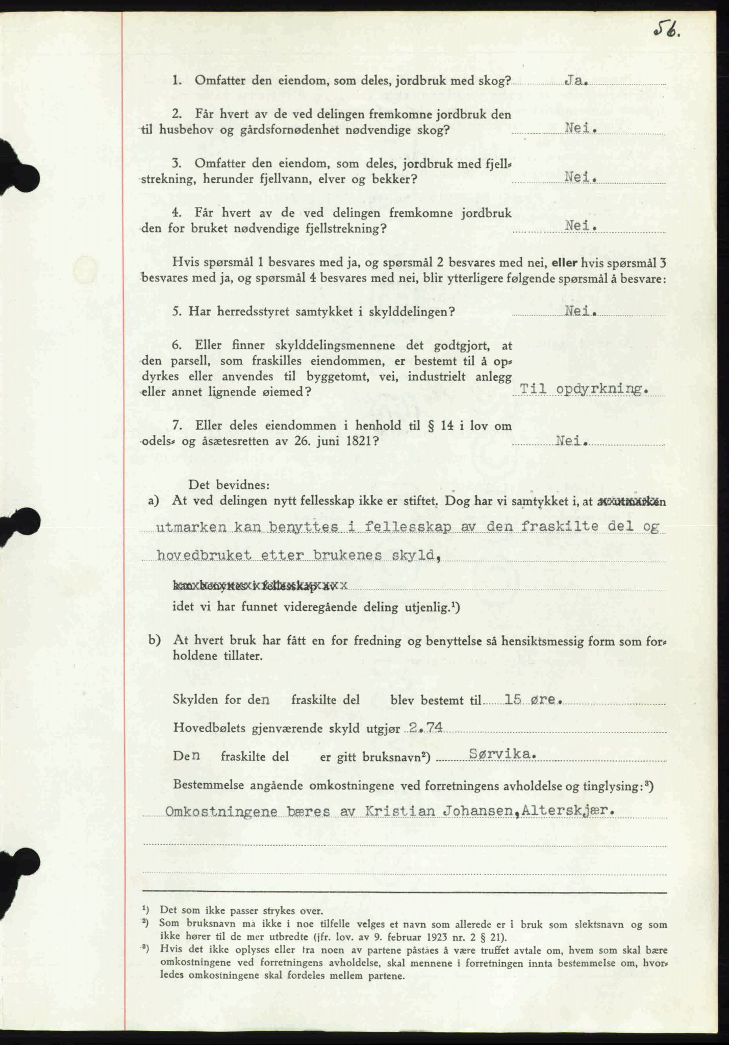 Rana sorenskriveri , SAT/A-1108/1/2/2C: Mortgage book no. A 6, 1939-1940, Diary no: : 877/1939