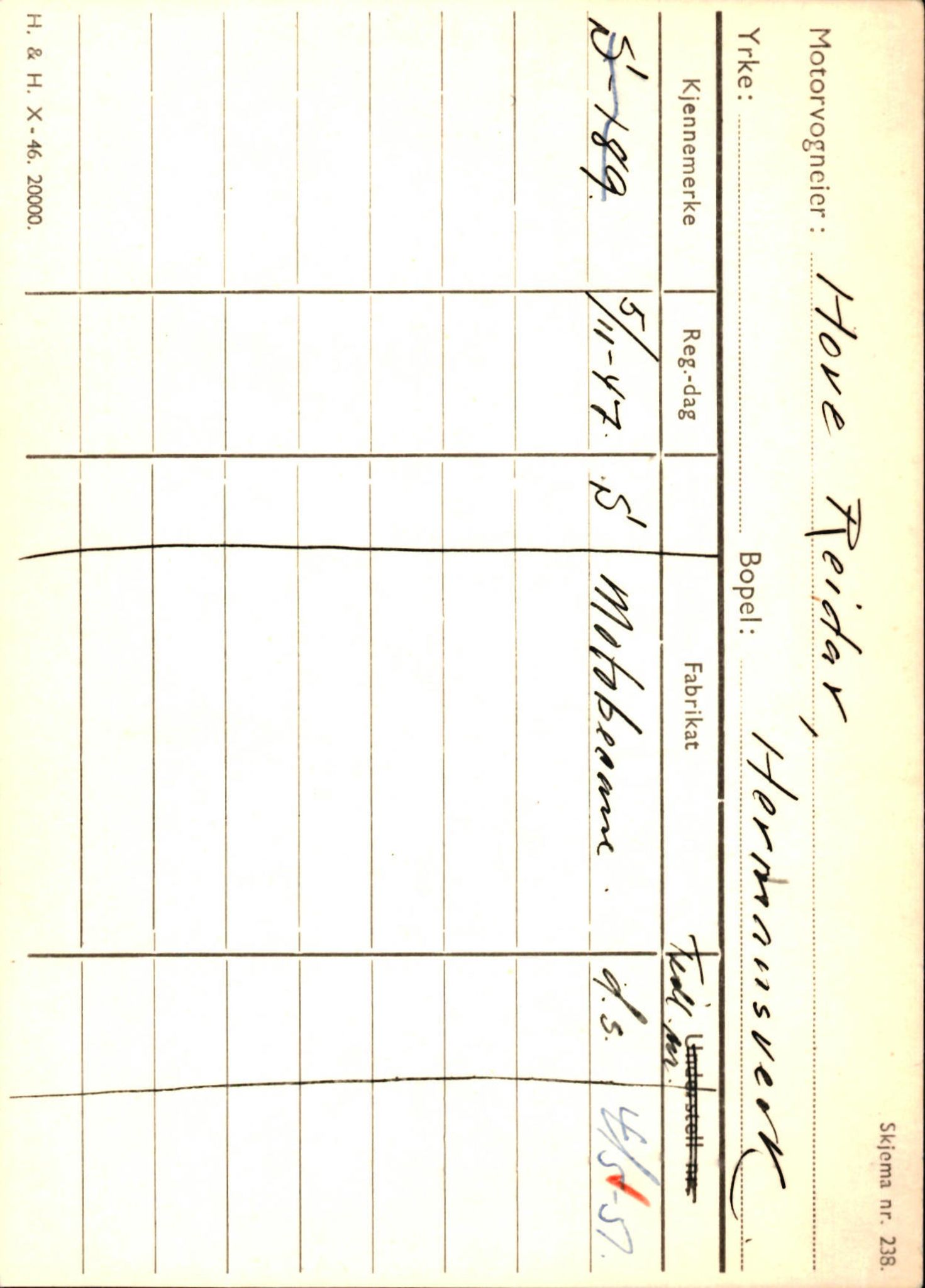 Statens vegvesen, Sogn og Fjordane vegkontor, SAB/A-5301/4/F/L0126: Eigarregister Fjaler M-Å. Leikanger A-Å, 1945-1975, p. 1476