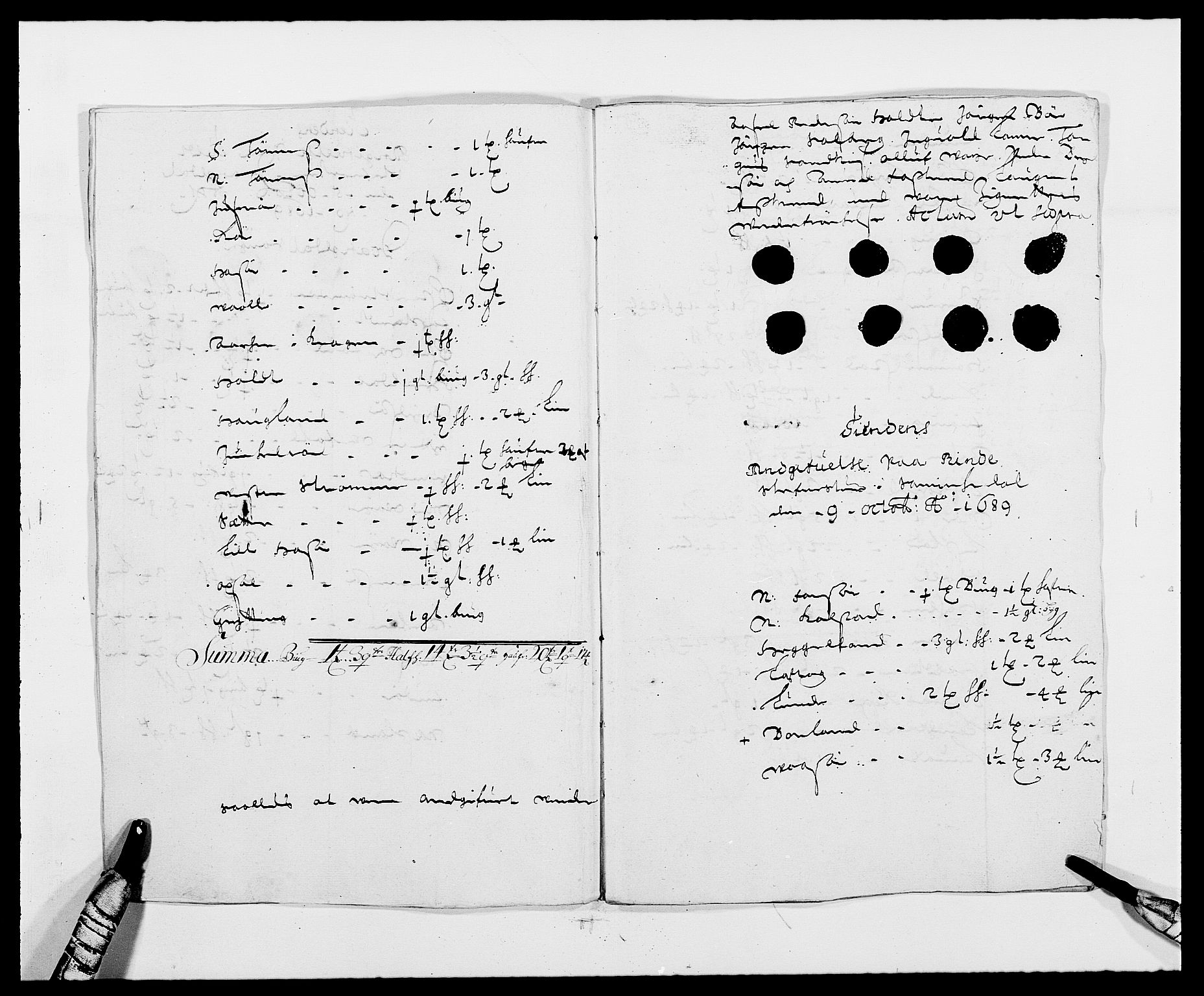 Rentekammeret inntil 1814, Reviderte regnskaper, Fogderegnskap, AV/RA-EA-4092/R34/L2050: Fogderegnskap Bamble, 1688-1691, p. 261