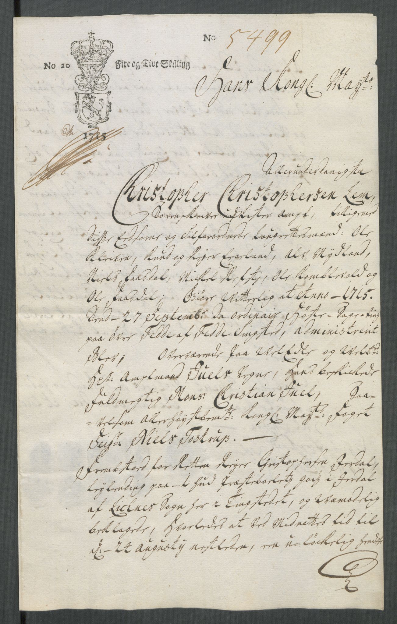 Rentekammeret inntil 1814, Reviderte regnskaper, Fogderegnskap, AV/RA-EA-4092/R43/L2559: Fogderegnskap Lista og Mandal, 1715, p. 405