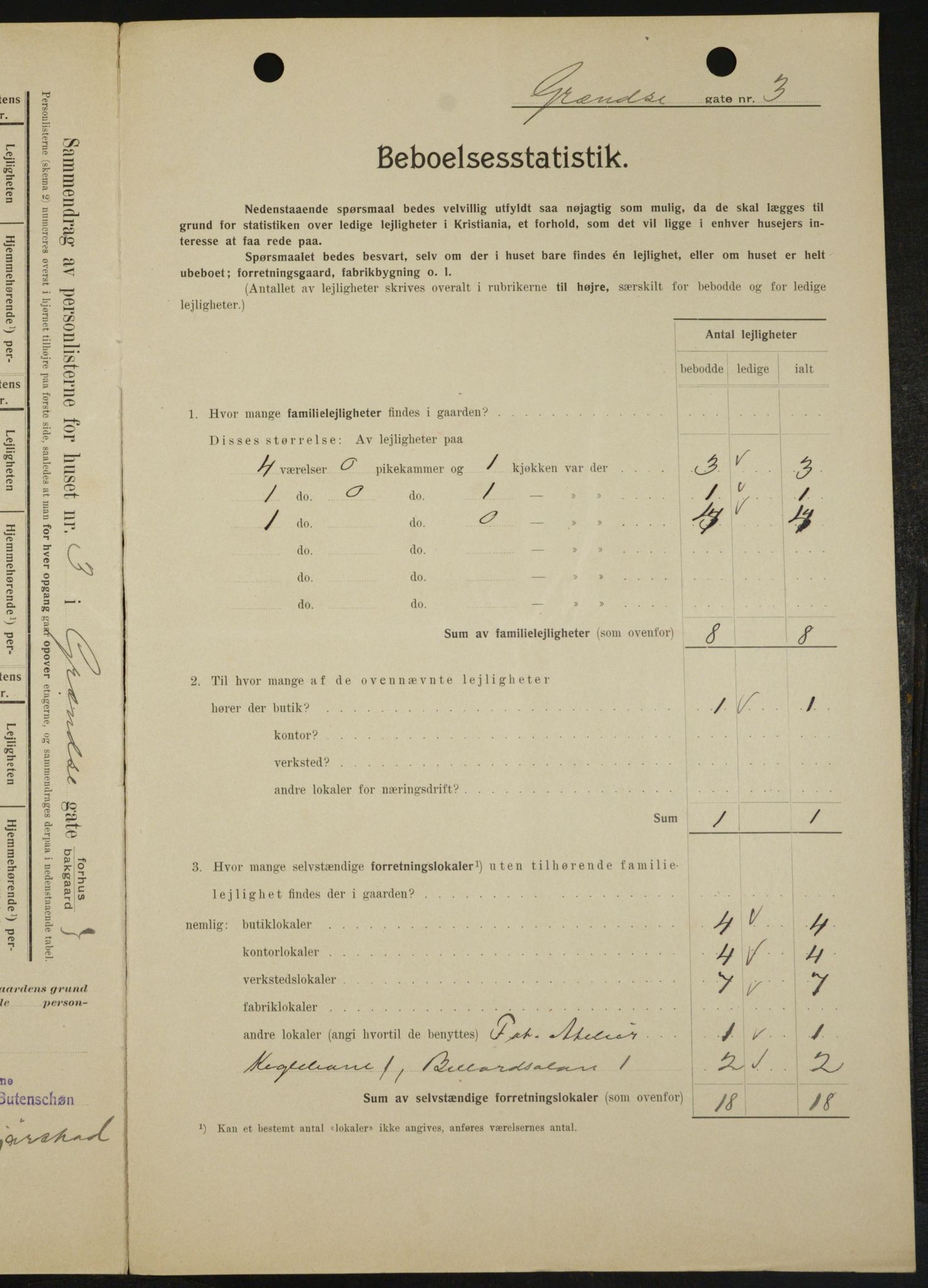 OBA, Municipal Census 1909 for Kristiania, 1909, p. 26975