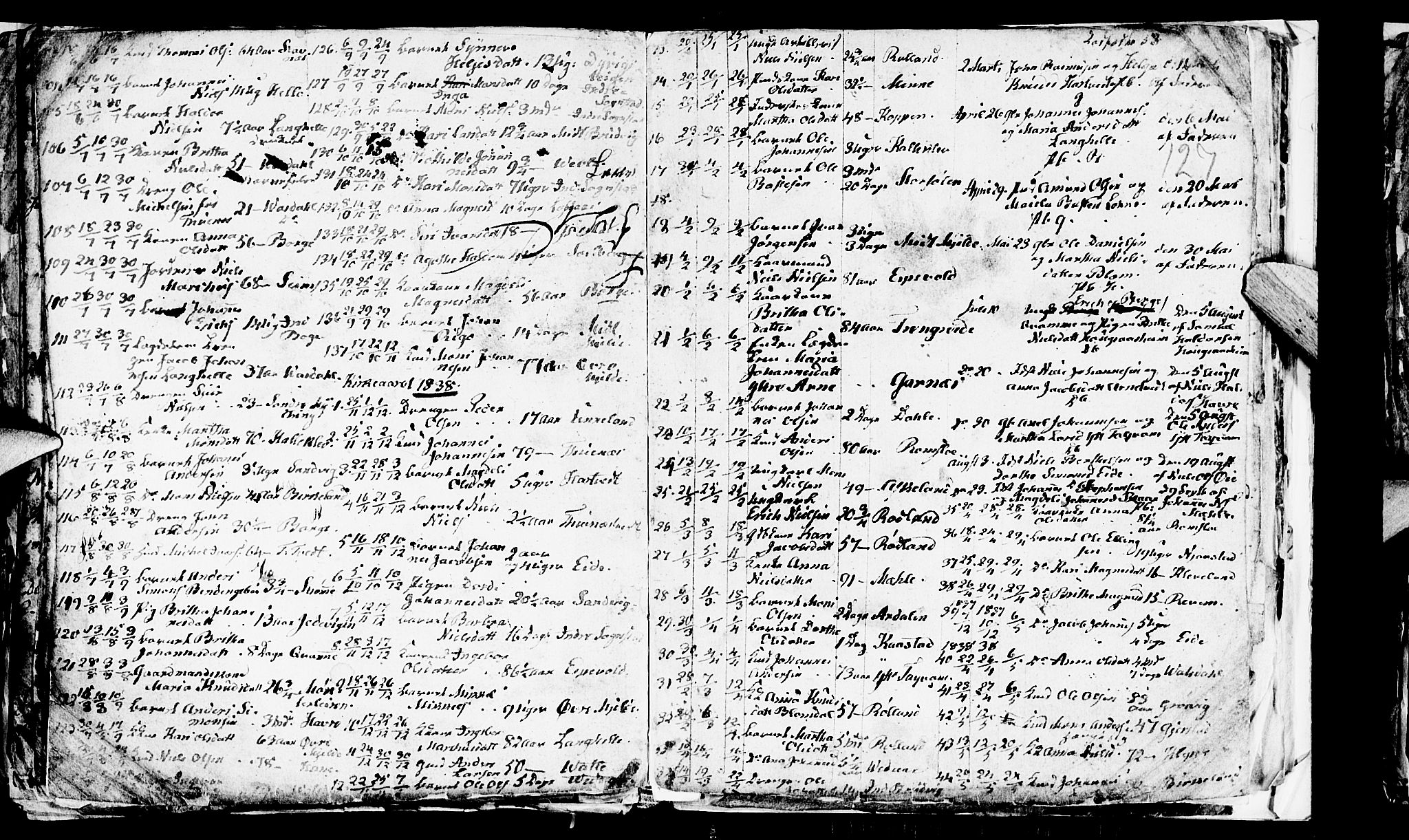 Haus sokneprestembete, SAB/A-75601/H/Hab: Parish register (copy) no. A 1, 1830-1855, p. 127