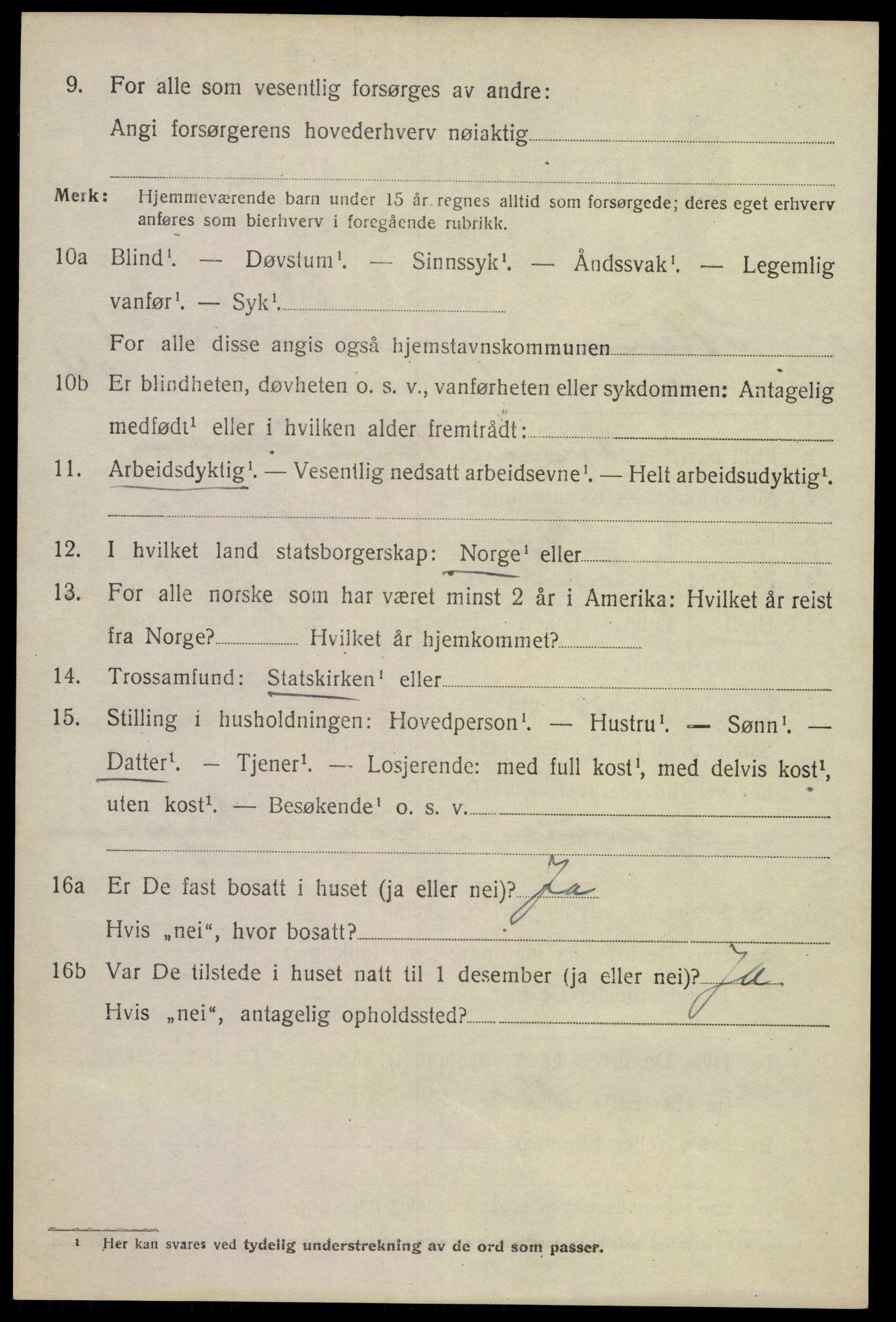 SAKO, 1920 census for Solum, 1920, p. 6531