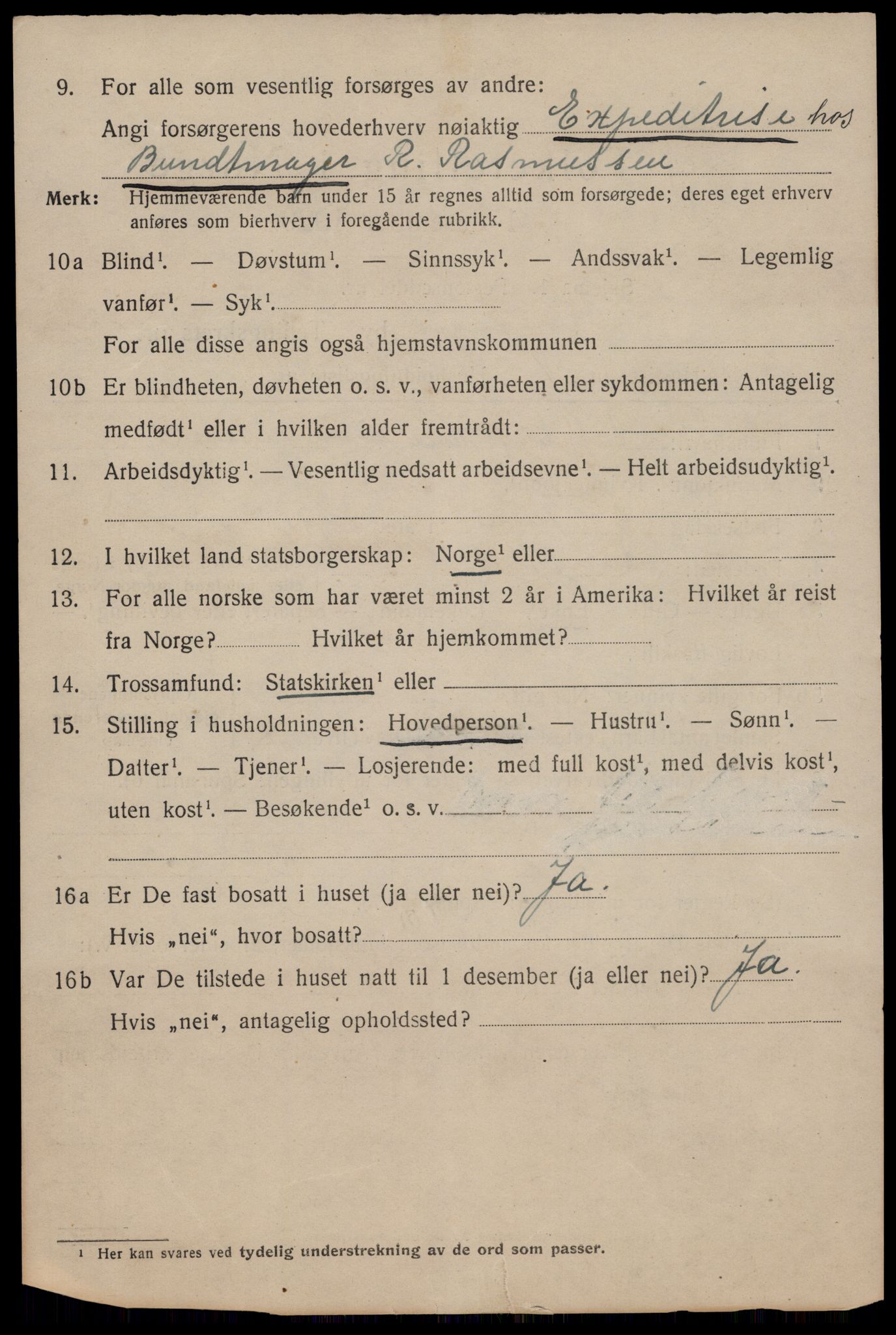 SAST, 1920 census for Stavanger, 1920, p. 88735