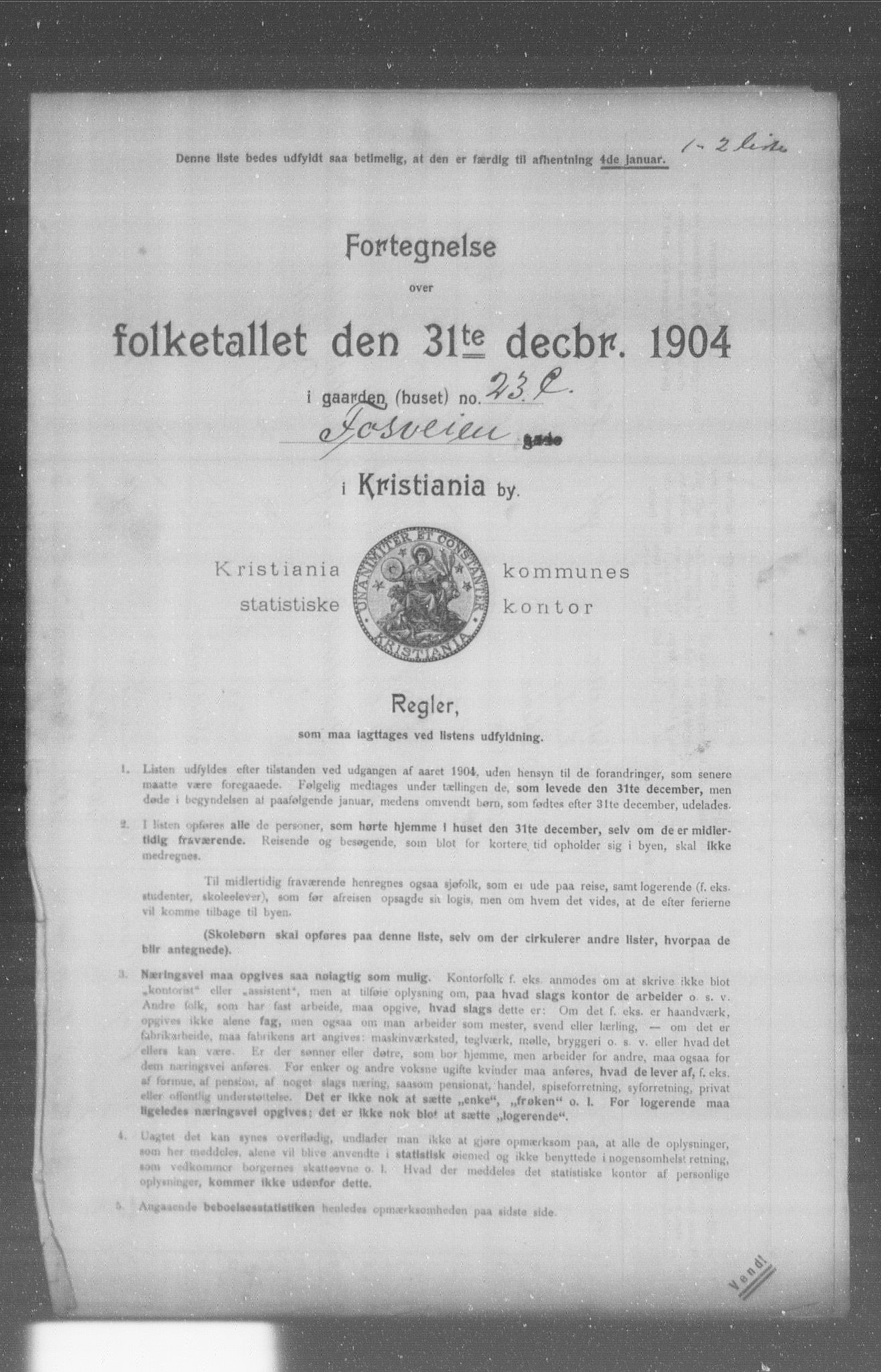 OBA, Municipal Census 1904 for Kristiania, 1904, p. 5150