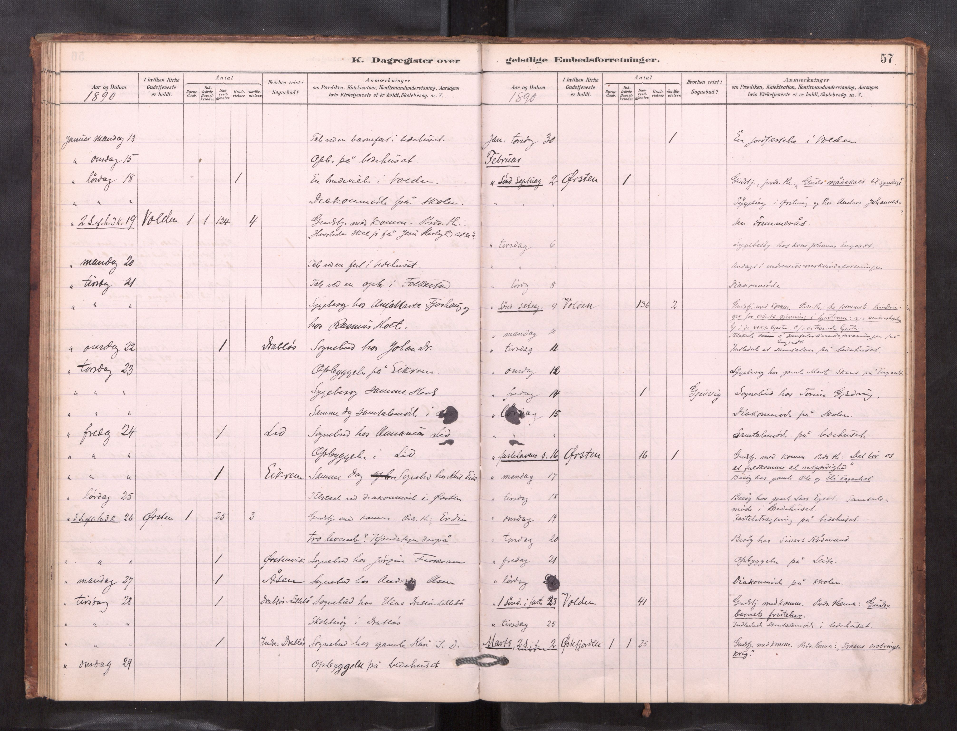 Ministerialprotokoller, klokkerbøker og fødselsregistre - Møre og Romsdal, AV/SAT-A-1454/511/L0151: Diary records no. 511---, 1881-1896, p. 57