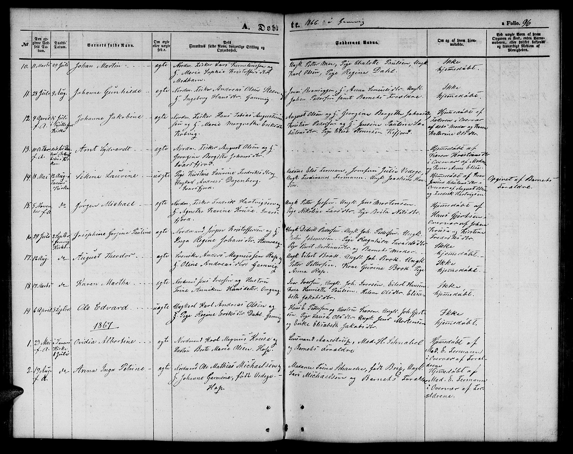 Tana sokneprestkontor, SATØ/S-1334/H/Hb/L0001klokker: Parish register (copy) no. 1 /2, 1862-1867, p. 96