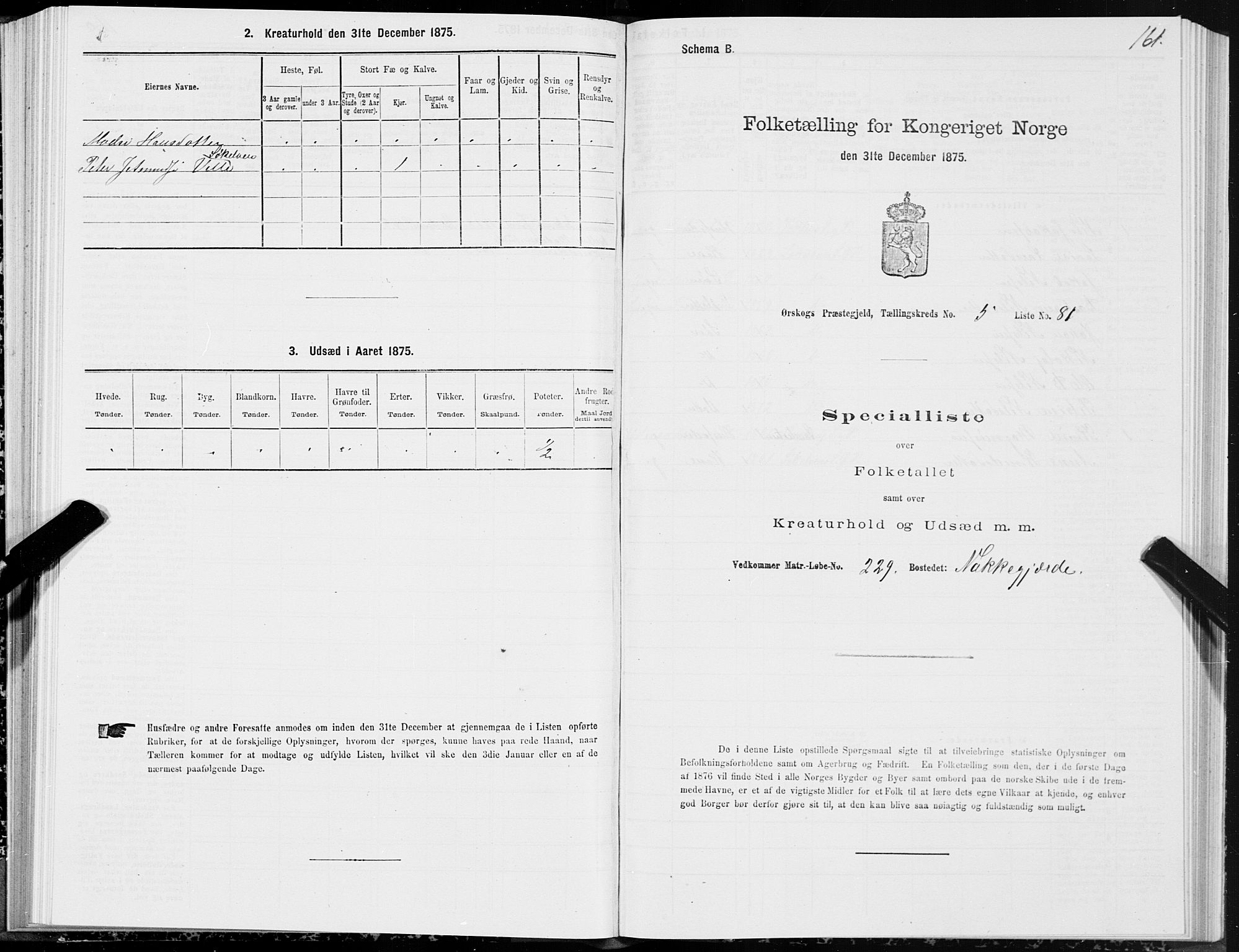 SAT, 1875 census for 1527P Ørskog, 1875, p. 4161