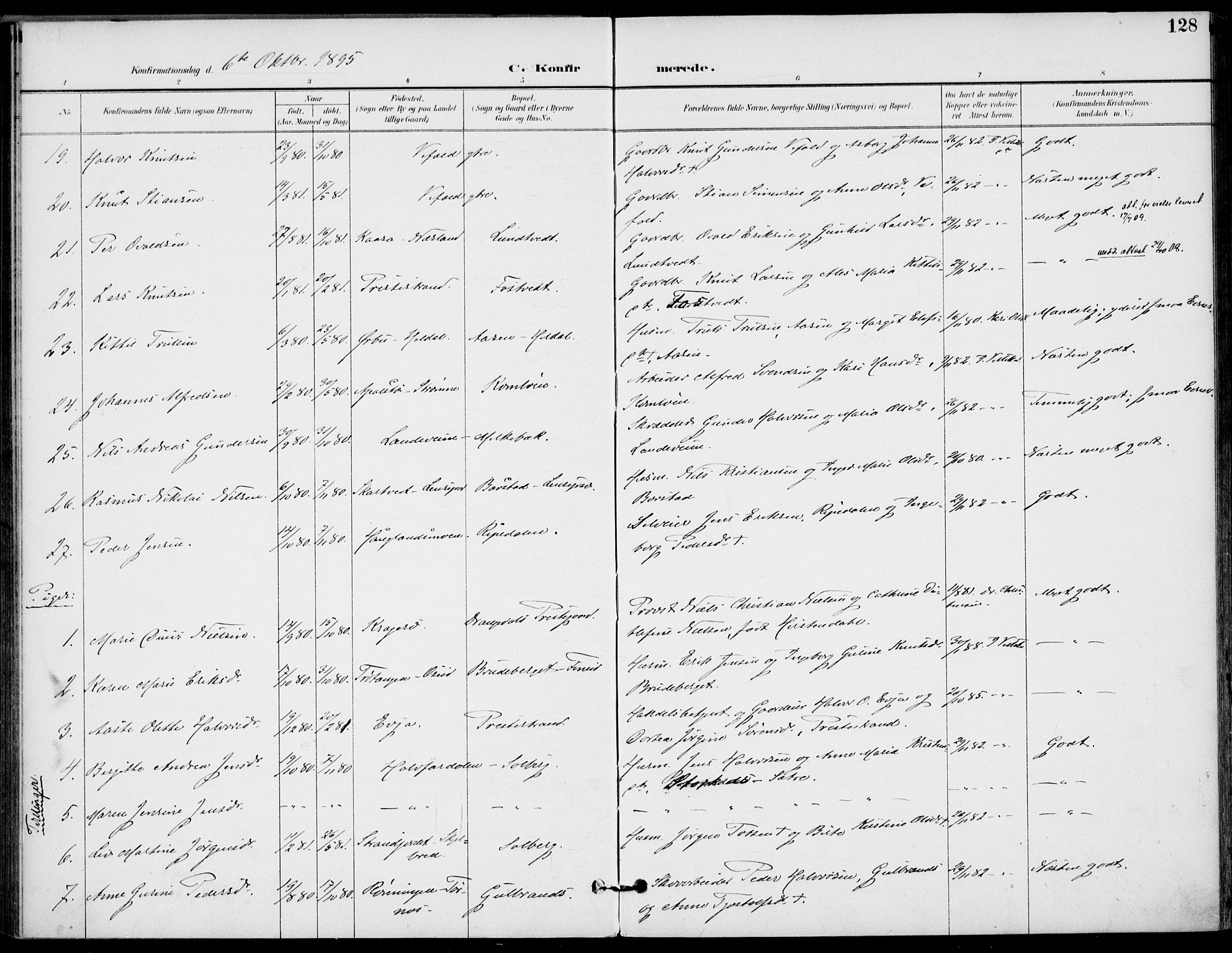 Drangedal kirkebøker, SAKO/A-258/F/Fa/L0012: Parish register (official) no. 12, 1895-1905, p. 128