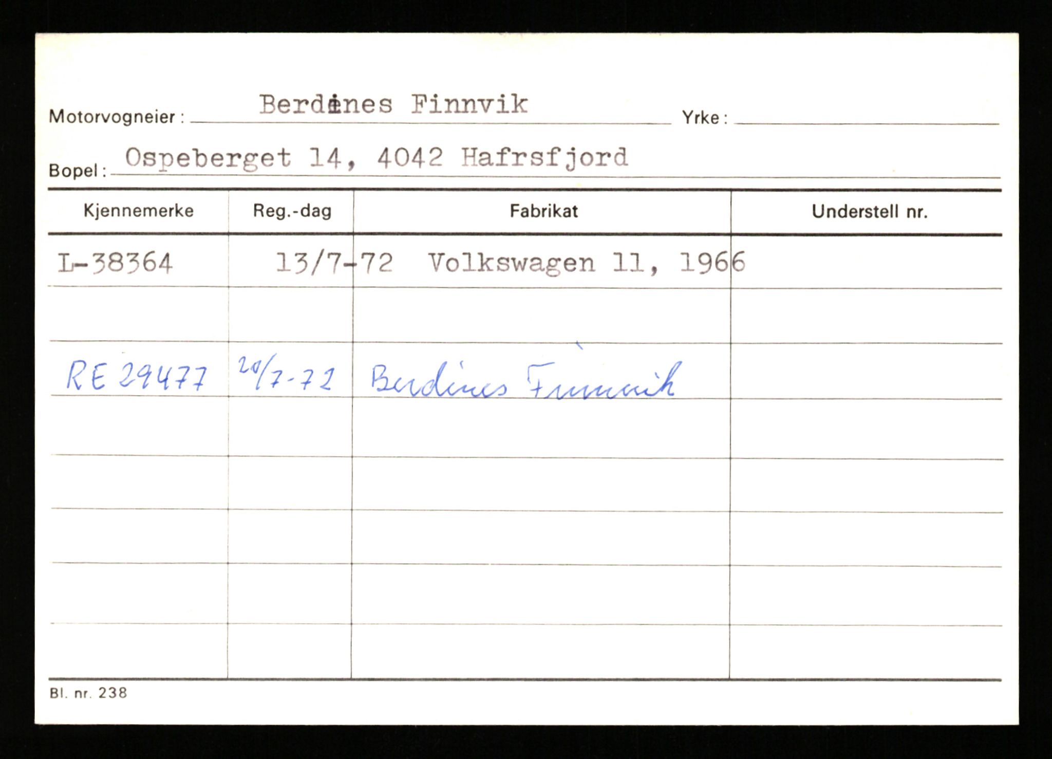 Stavanger trafikkstasjon, SAST/A-101942/0/G/L0006: Registreringsnummer: 34250 - 49007, 1930-1971, p. 1093