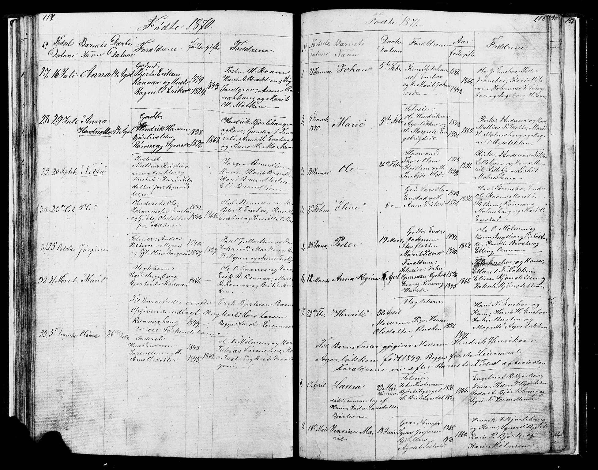Lesja prestekontor, SAH/PREST-068/H/Ha/Hab/L0004: Parish register (copy) no. 4, 1842-1871, p. 117-118