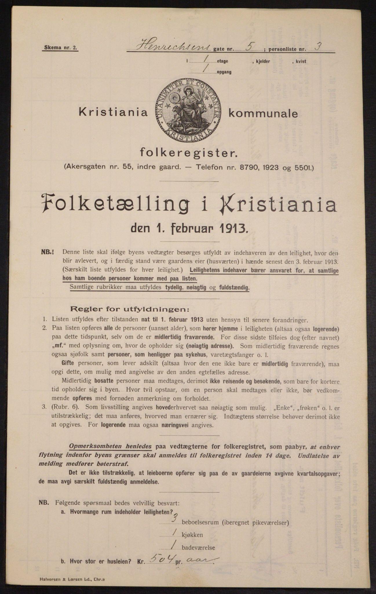 OBA, Municipal Census 1913 for Kristiania, 1913, p. 38361