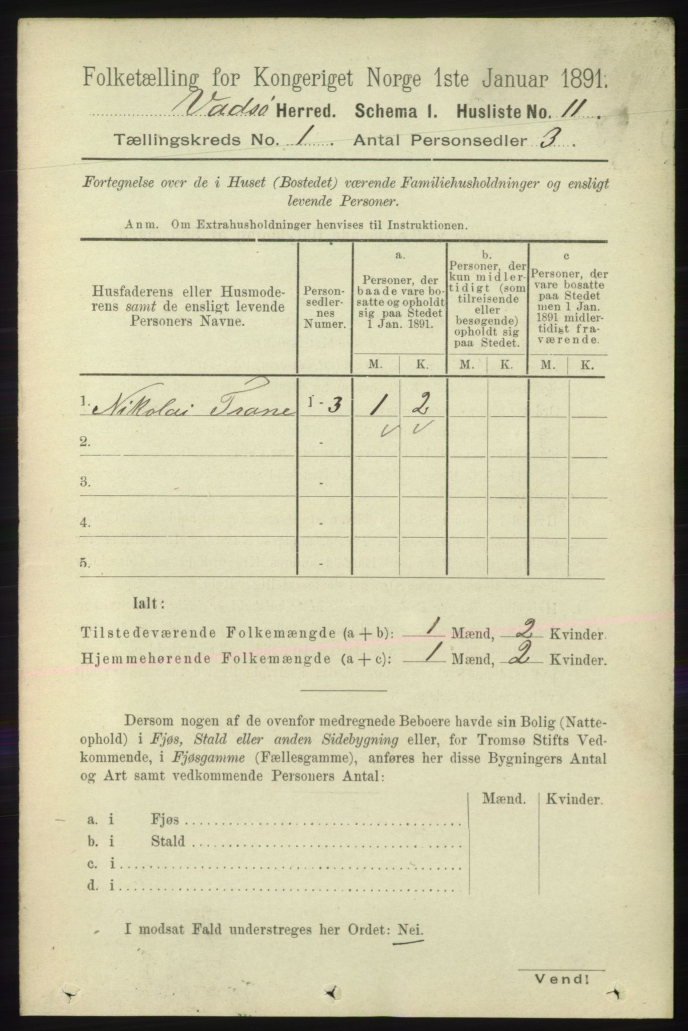 RA, 1891 census for 2029 Vadsø, 1891, p. 24