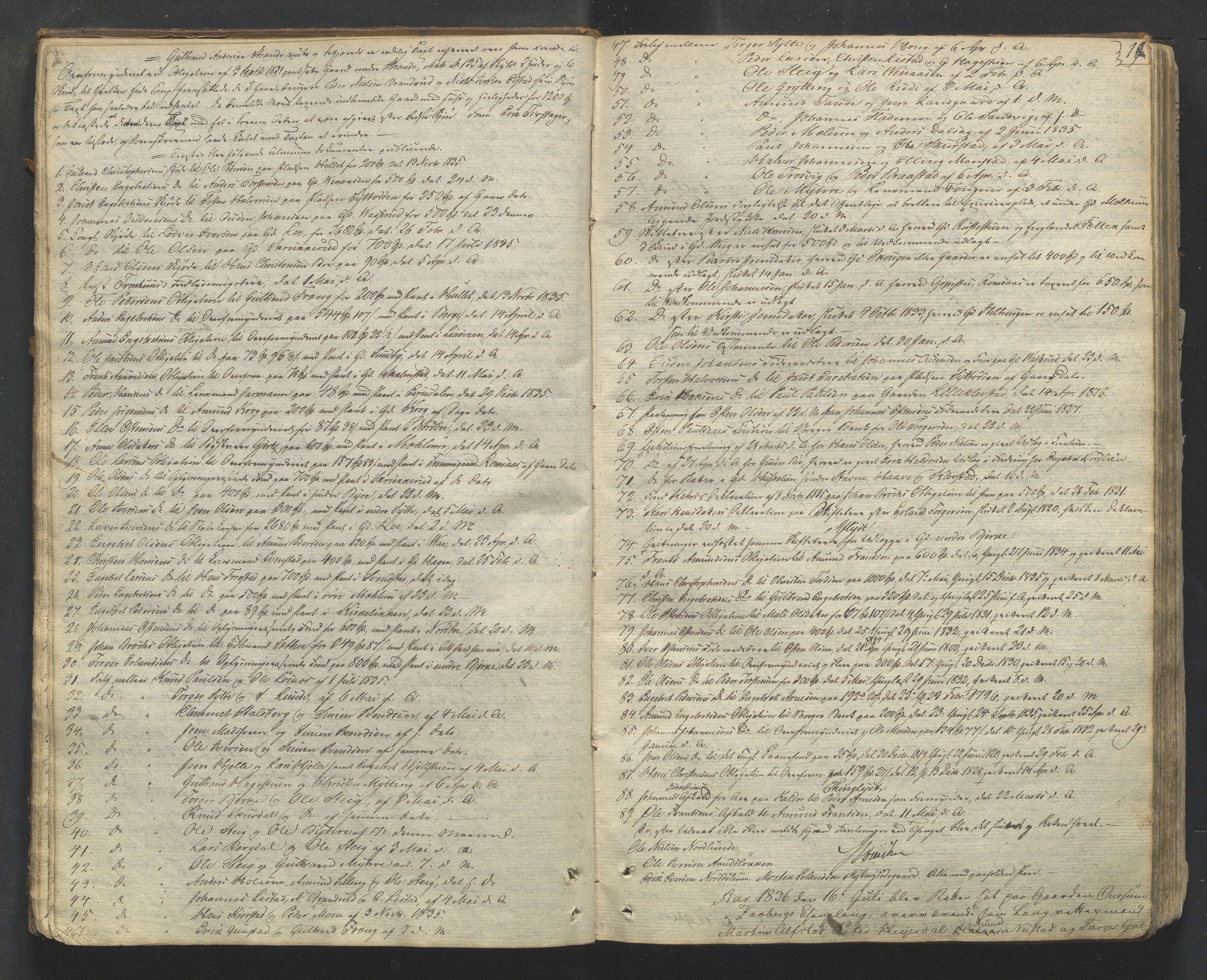 Mellom-Gudbrandsdal sorenskriveri, AV/SAH-TING-038/G/Gb/L0001: Tingbok, 1835-1849, p. 18b-19a