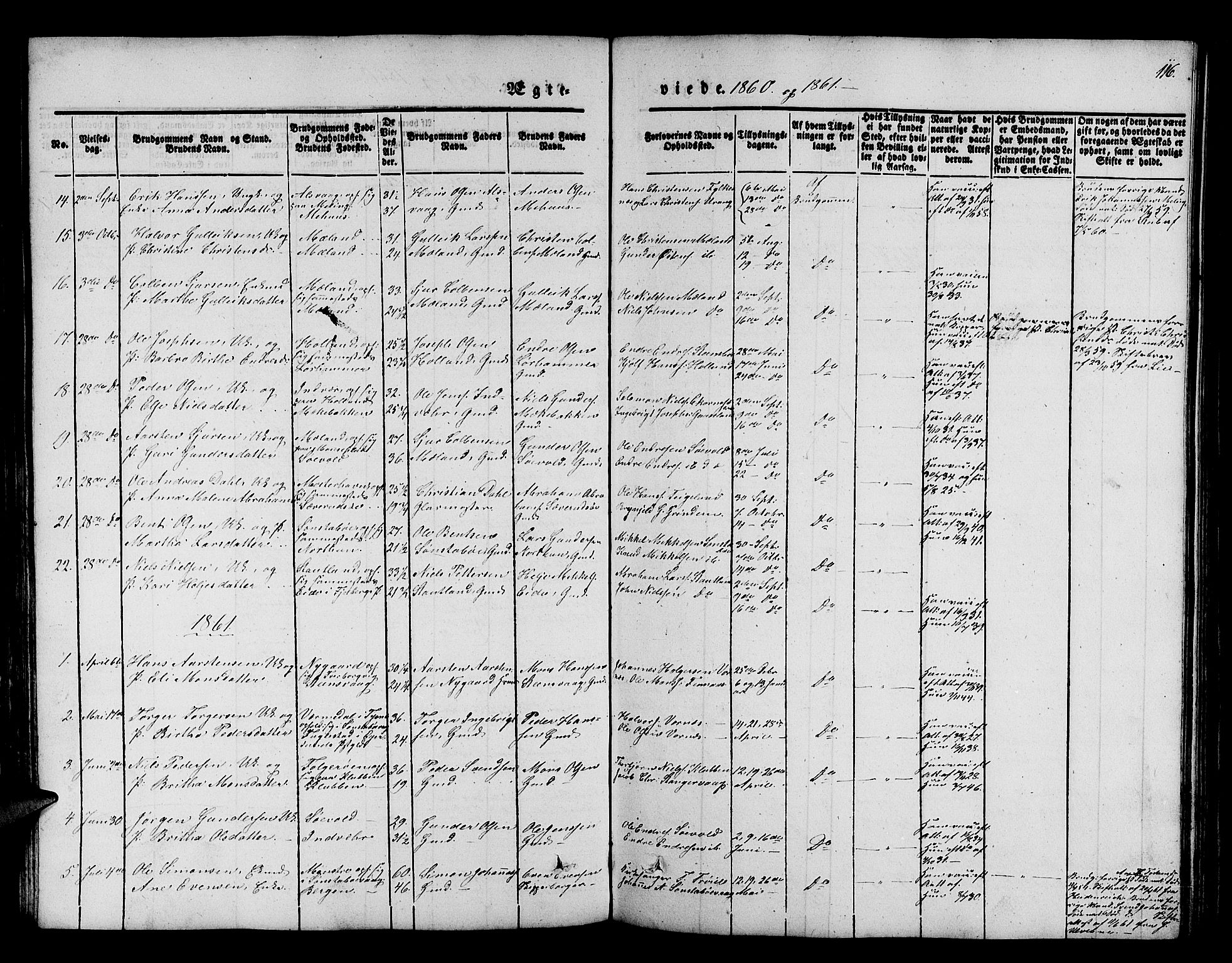 Finnås sokneprestembete, SAB/A-99925/H/Ha/Hab/Habb/L0001: Parish register (copy) no. B 1, 1851-1870, p. 116