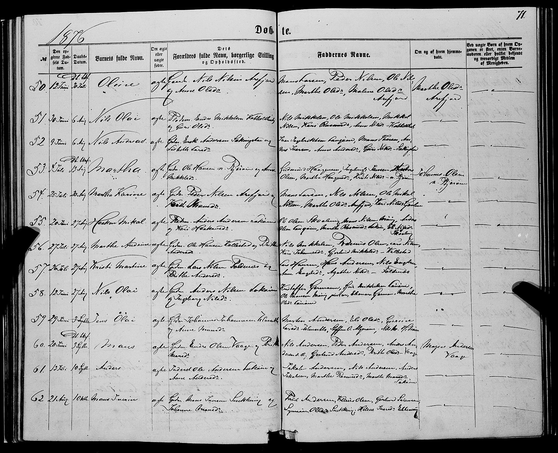 Fjell sokneprestembete, SAB/A-75301/H/Haa: Parish register (official) no. A 3, 1864-1877, p. 71