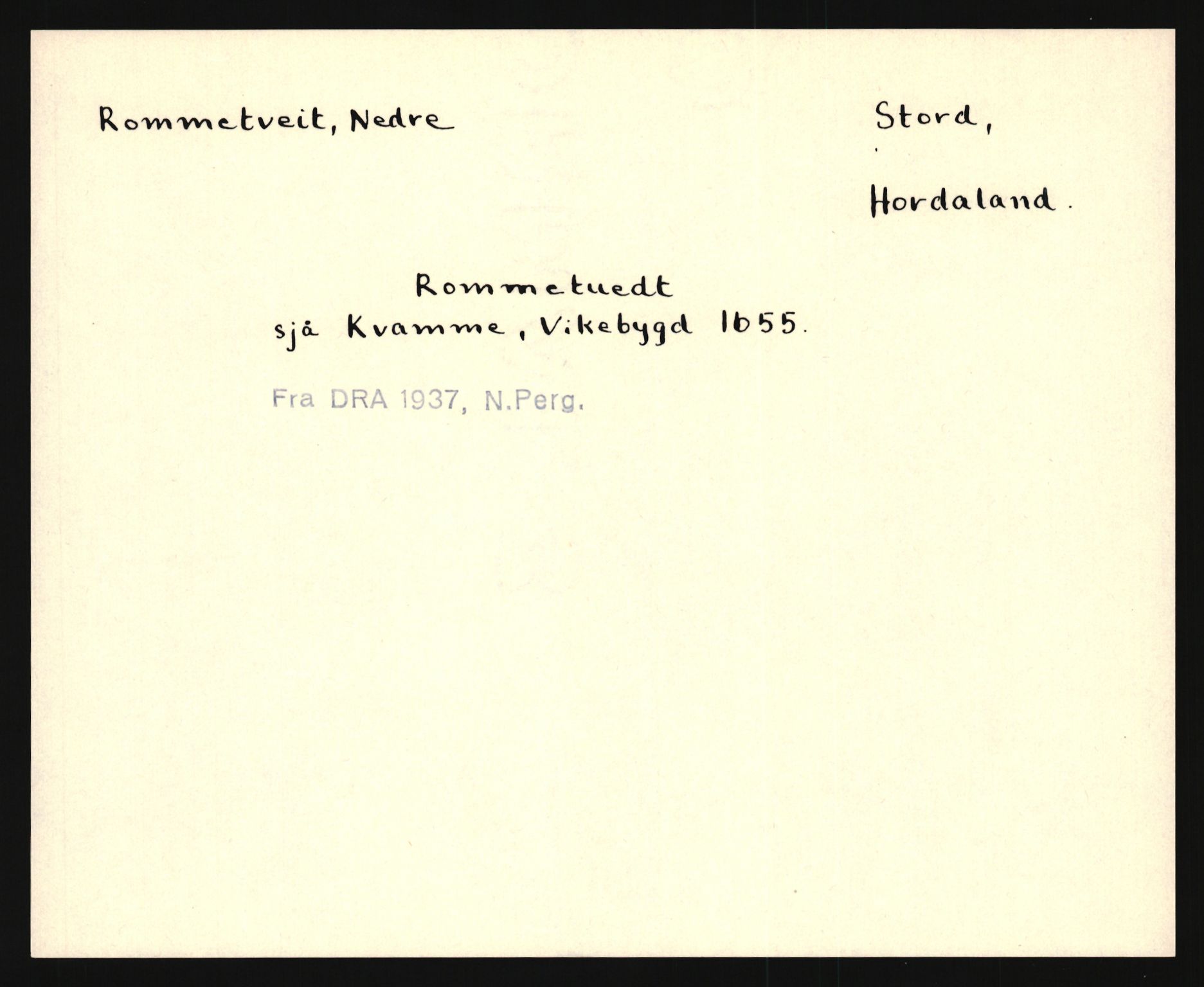 Riksarkivets diplomsamling, AV/RA-EA-5965/F35/F35e/L0028: Registreringssedler Hordaland 1, 1400-1700, p. 303