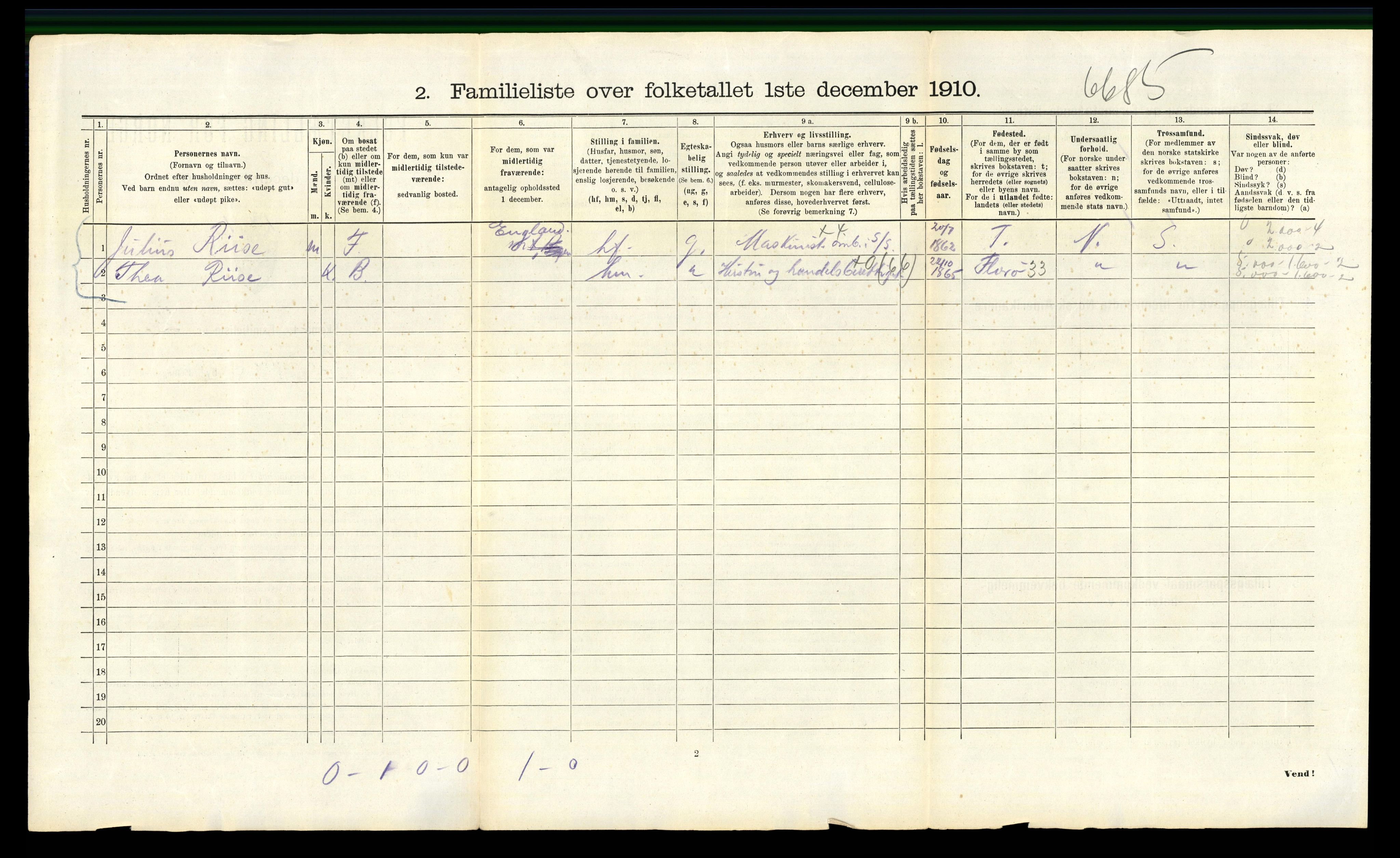 RA, 1910 census for Bergen, 1910, p. 20350