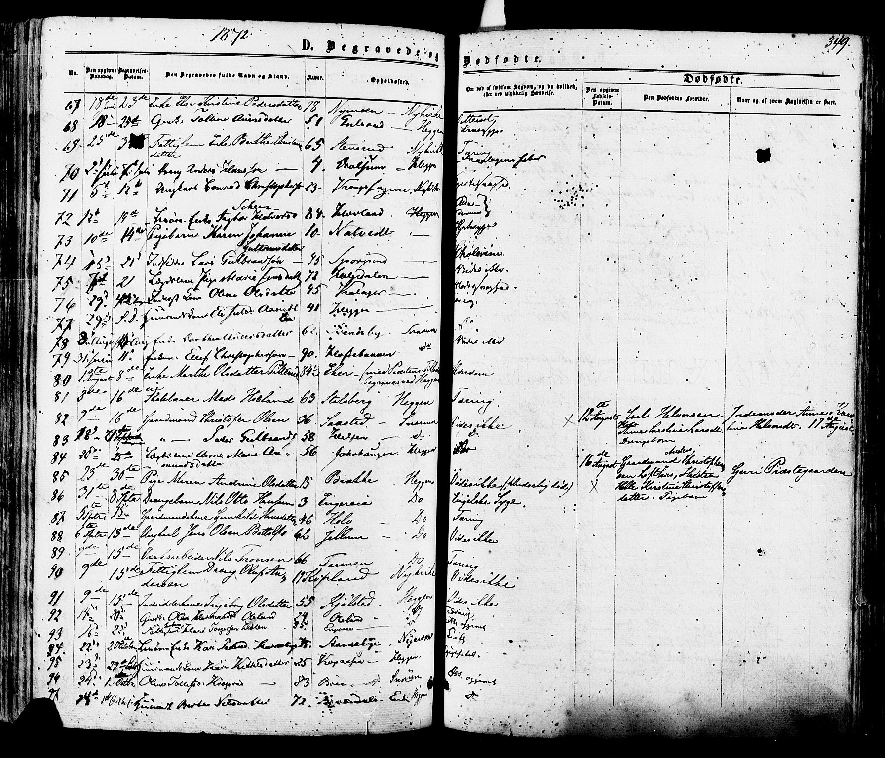 Modum kirkebøker, SAKO/A-234/F/Fa/L0010: Parish register (official) no. 10, 1865-1876, p. 349