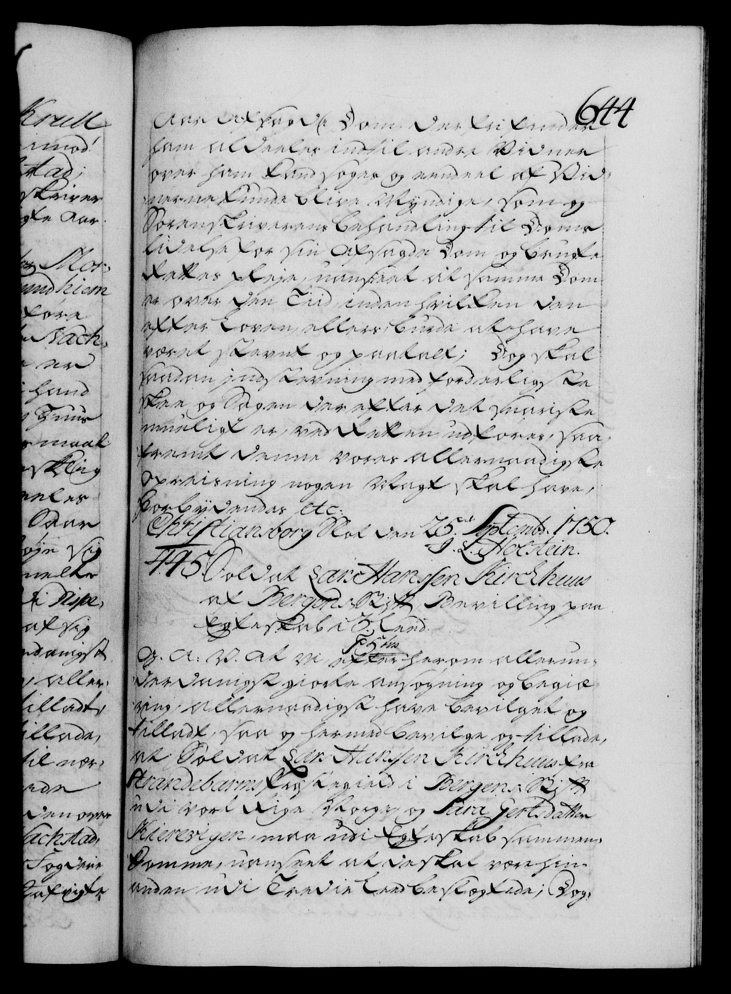 Danske Kanselli 1572-1799, AV/RA-EA-3023/F/Fc/Fca/Fcaa/L0036: Norske registre, 1749-1750, p. 644a