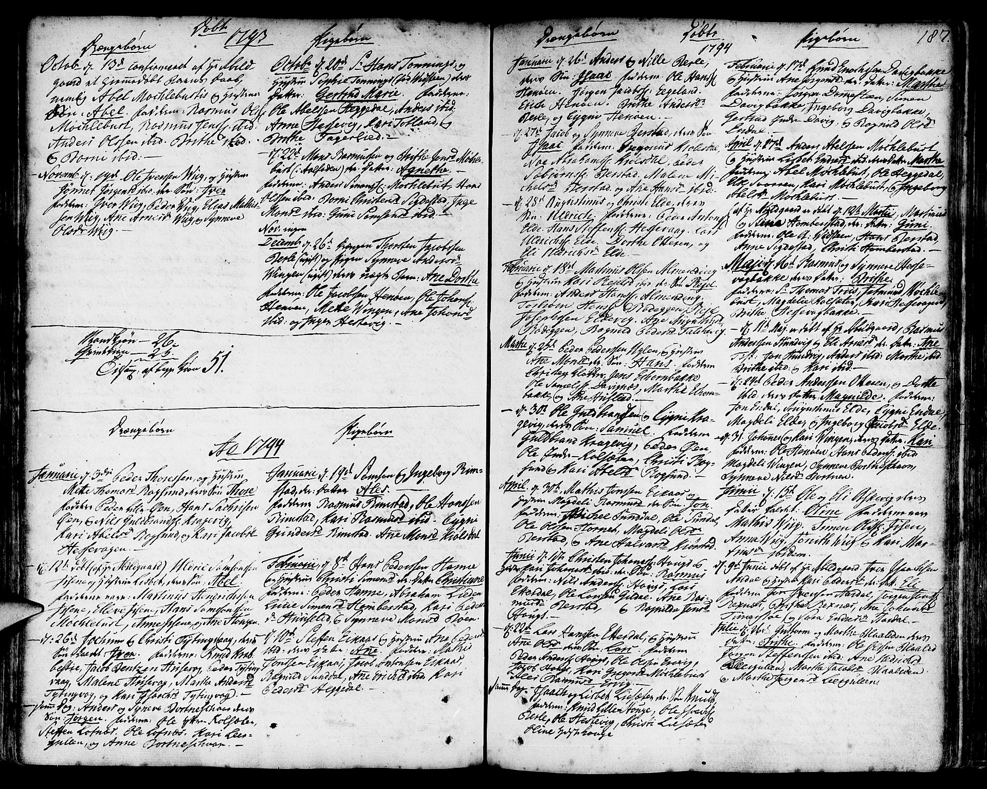 Davik sokneprestembete, SAB/A-79701/H/Haa/Haaa/L0002: Parish register (official) no. A 2, 1742-1816, p. 187