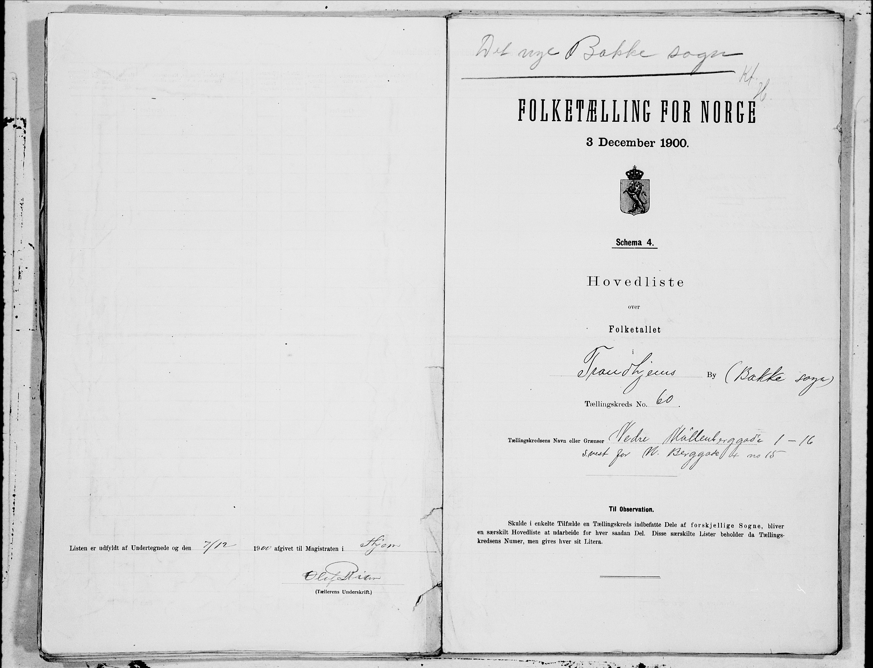 SAT, 1900 census for Trondheim, 1900, p. 119