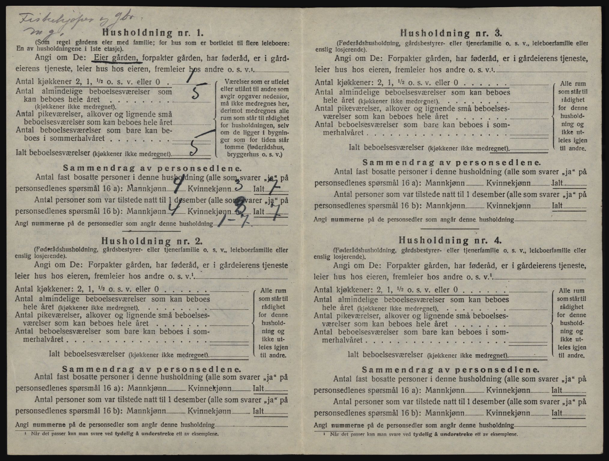 SAT, 1920 census for Fillan, 1920, p. 43