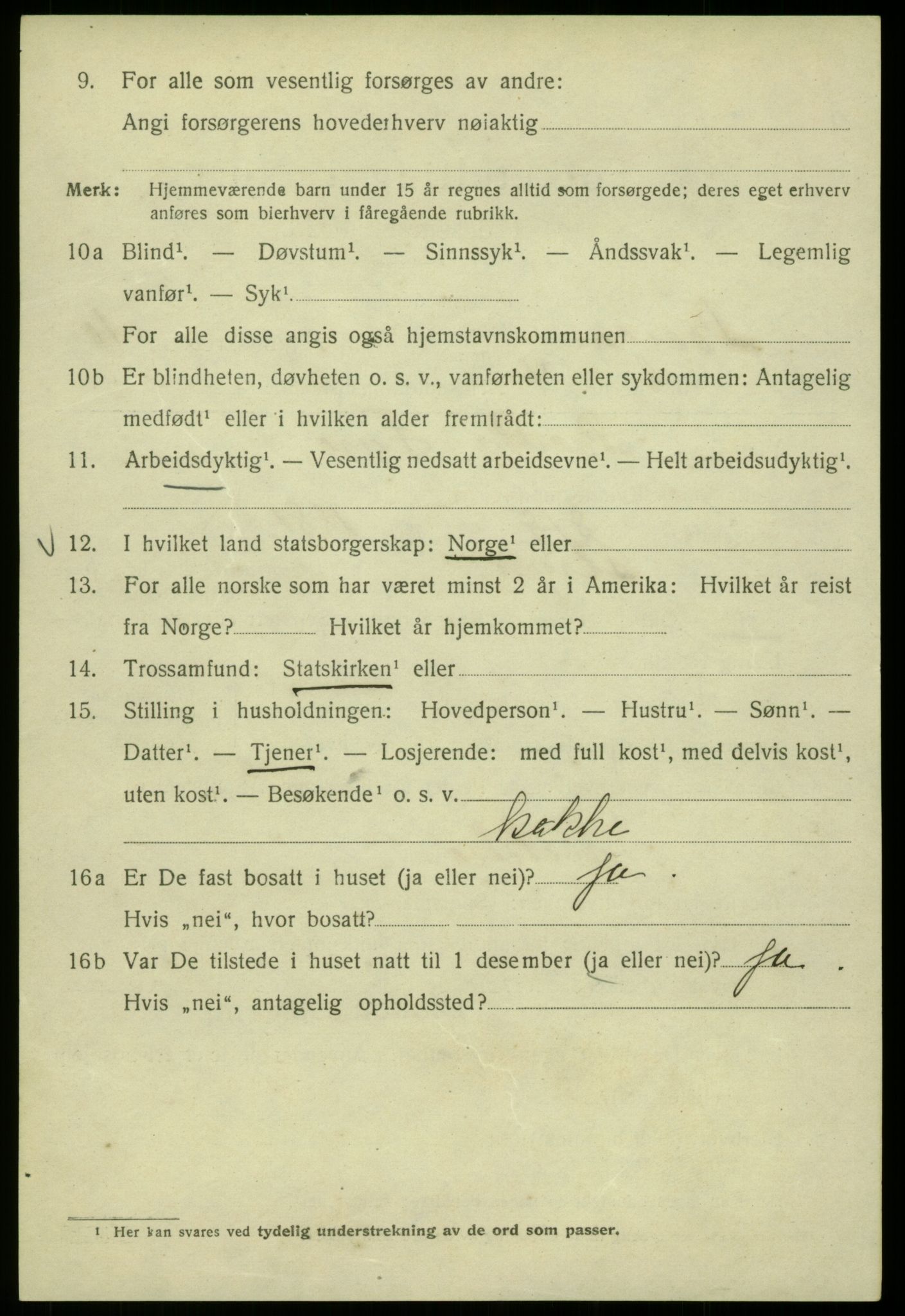 SAB, 1920 census for Bergen, 1920, p. 71396