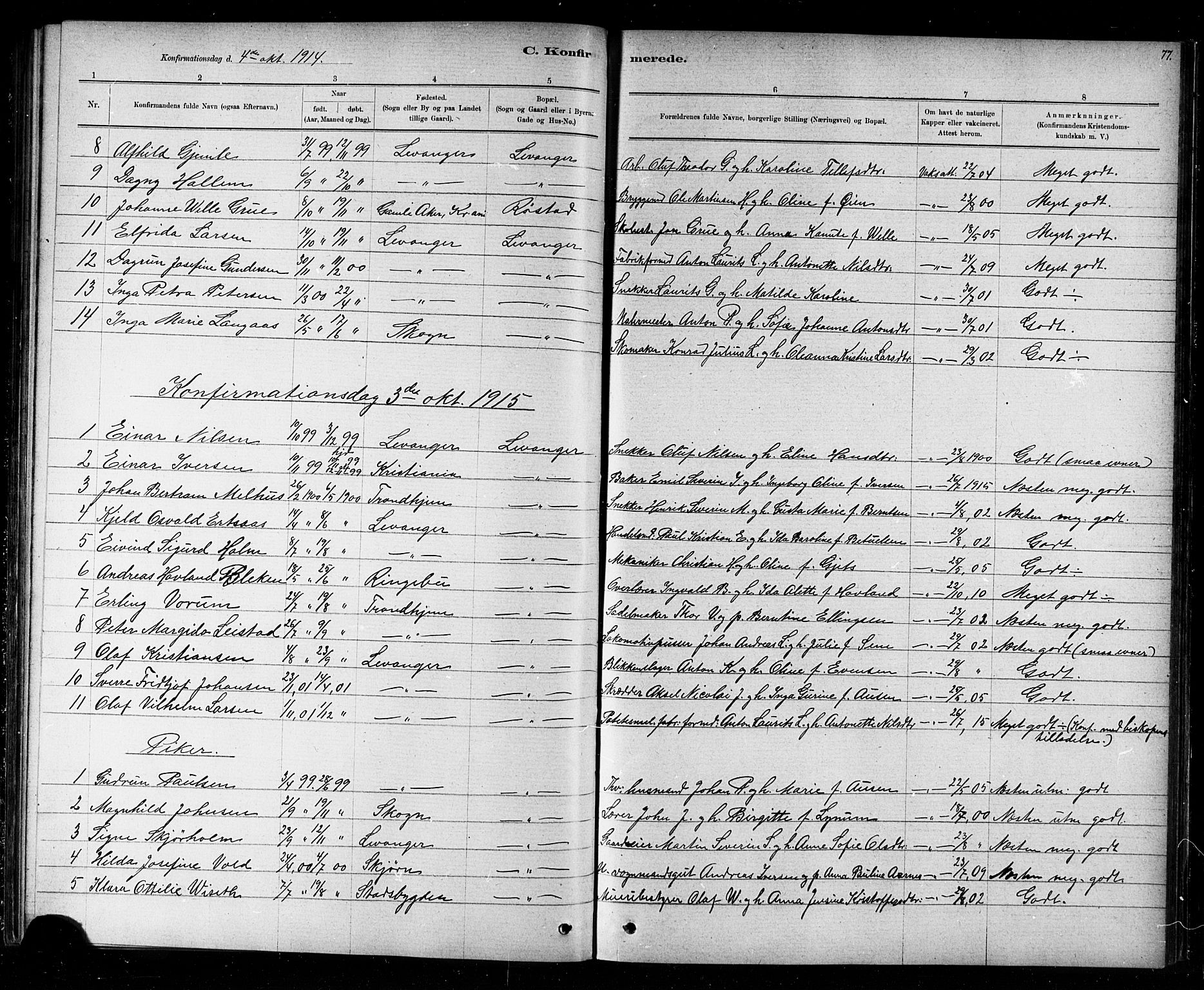 Ministerialprotokoller, klokkerbøker og fødselsregistre - Nord-Trøndelag, SAT/A-1458/720/L0192: Parish register (copy) no. 720C01, 1880-1917, p. 77