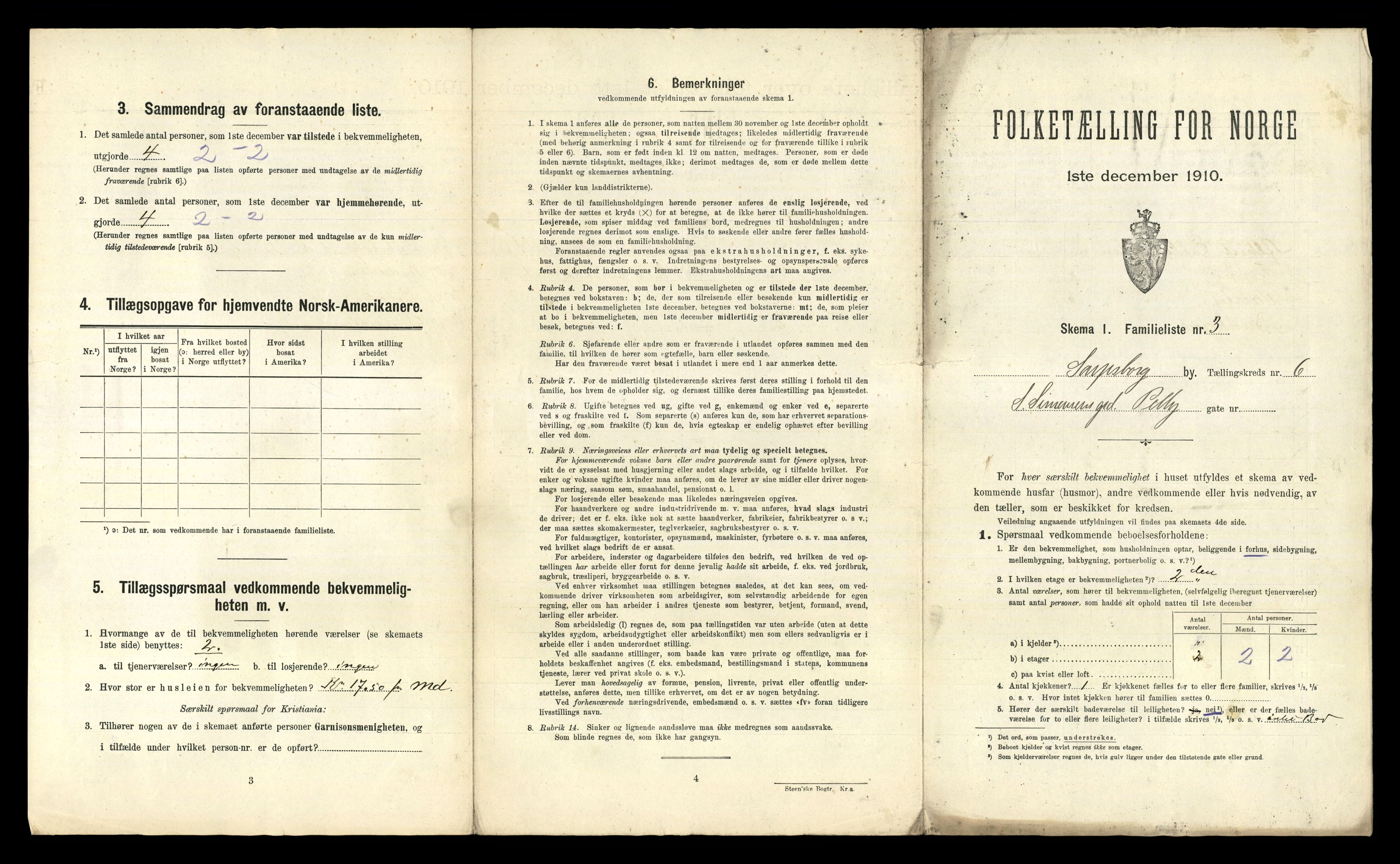 RA, 1910 census for Sarpsborg, 1910, p. 4911