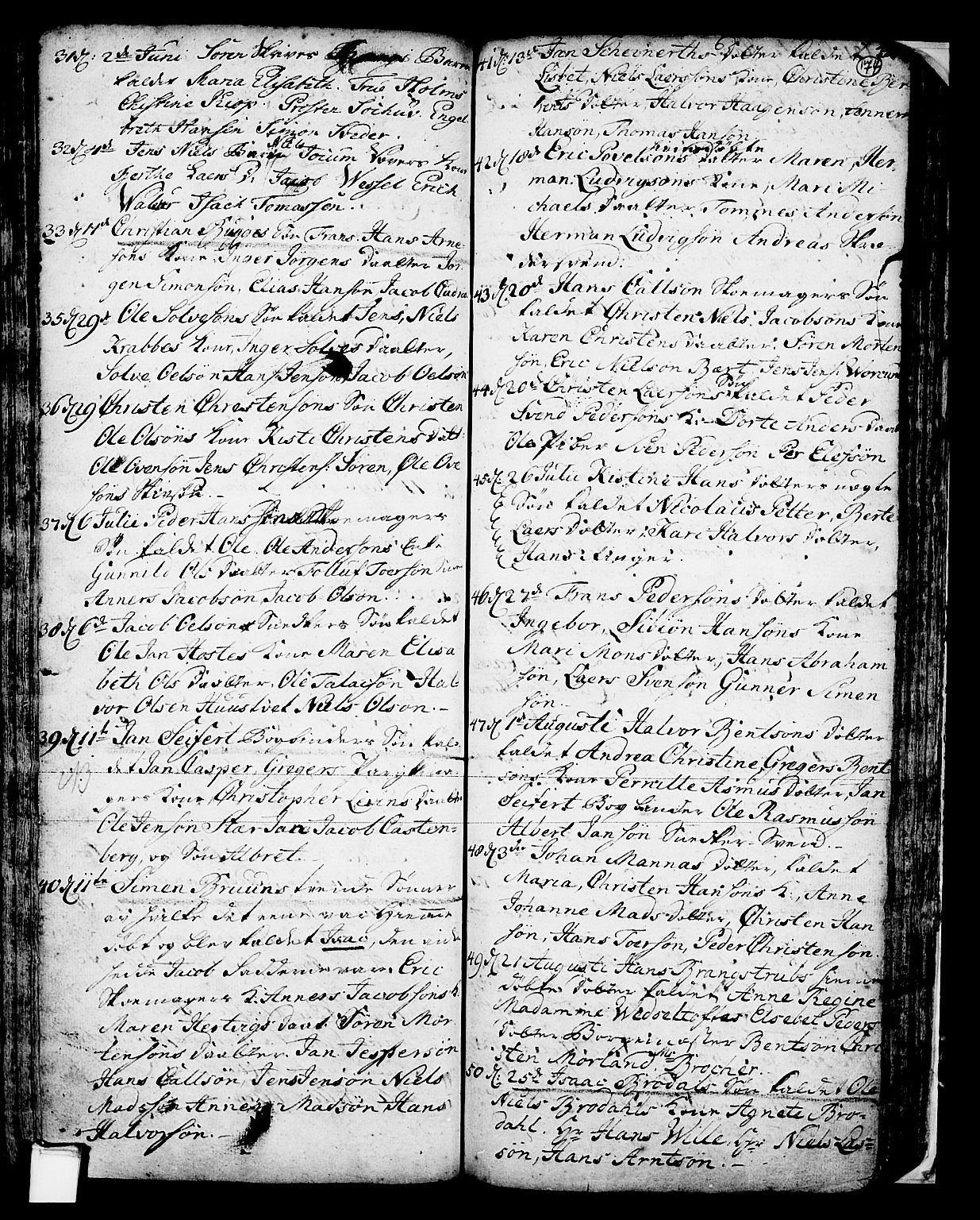 Skien kirkebøker, SAKO/A-302/F/Fa/L0002: Parish register (official) no. 2, 1716-1757, p. 174