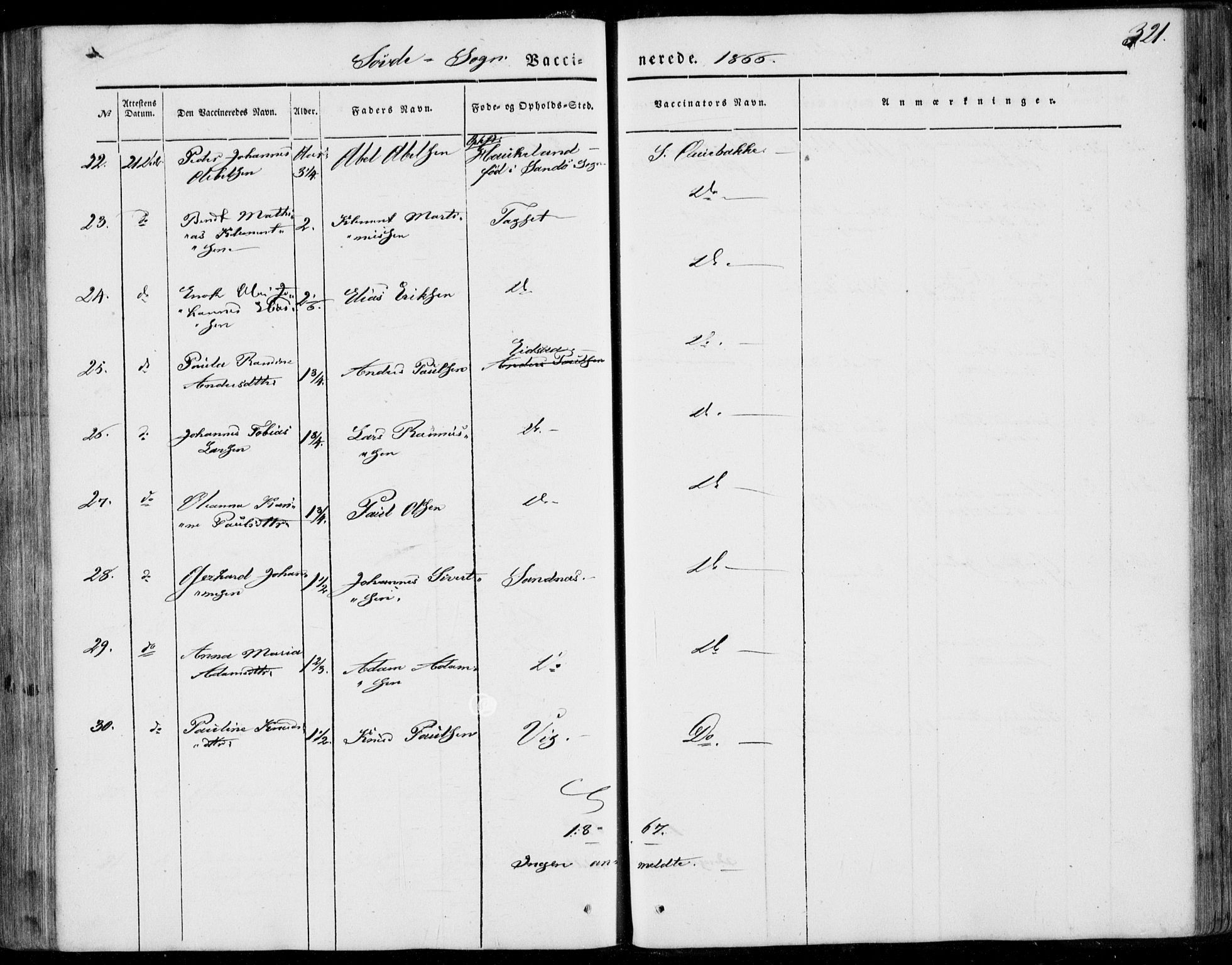 Ministerialprotokoller, klokkerbøker og fødselsregistre - Møre og Romsdal, SAT/A-1454/502/L0023: Parish register (official) no. 502A01, 1844-1873, p. 321