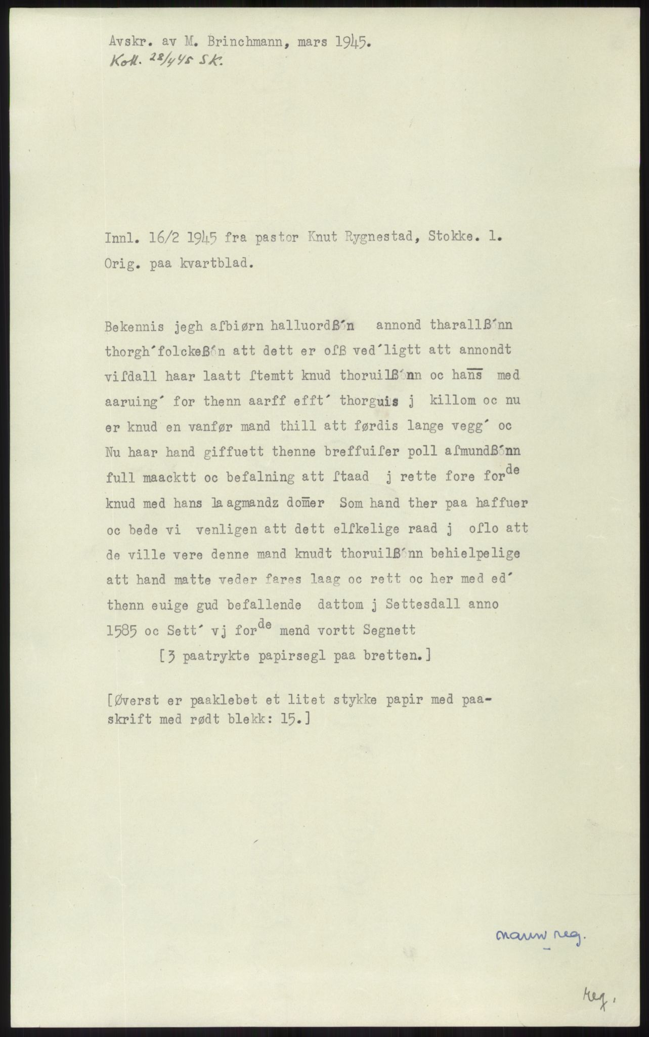 Samlinger til kildeutgivelse, Diplomavskriftsamlingen, RA/EA-4053/H/Ha, p. 1513