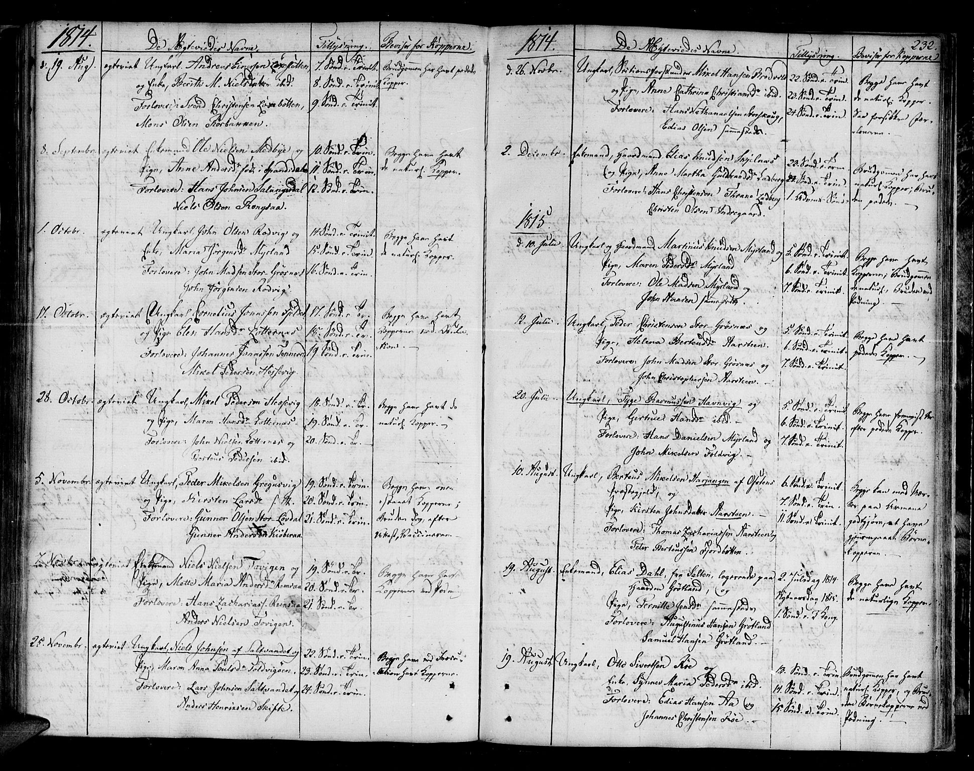 Ibestad sokneprestembete, SATØ/S-0077/H/Ha/Haa/L0004kirke: Parish register (official) no. 4, 1801-1824, p. 232