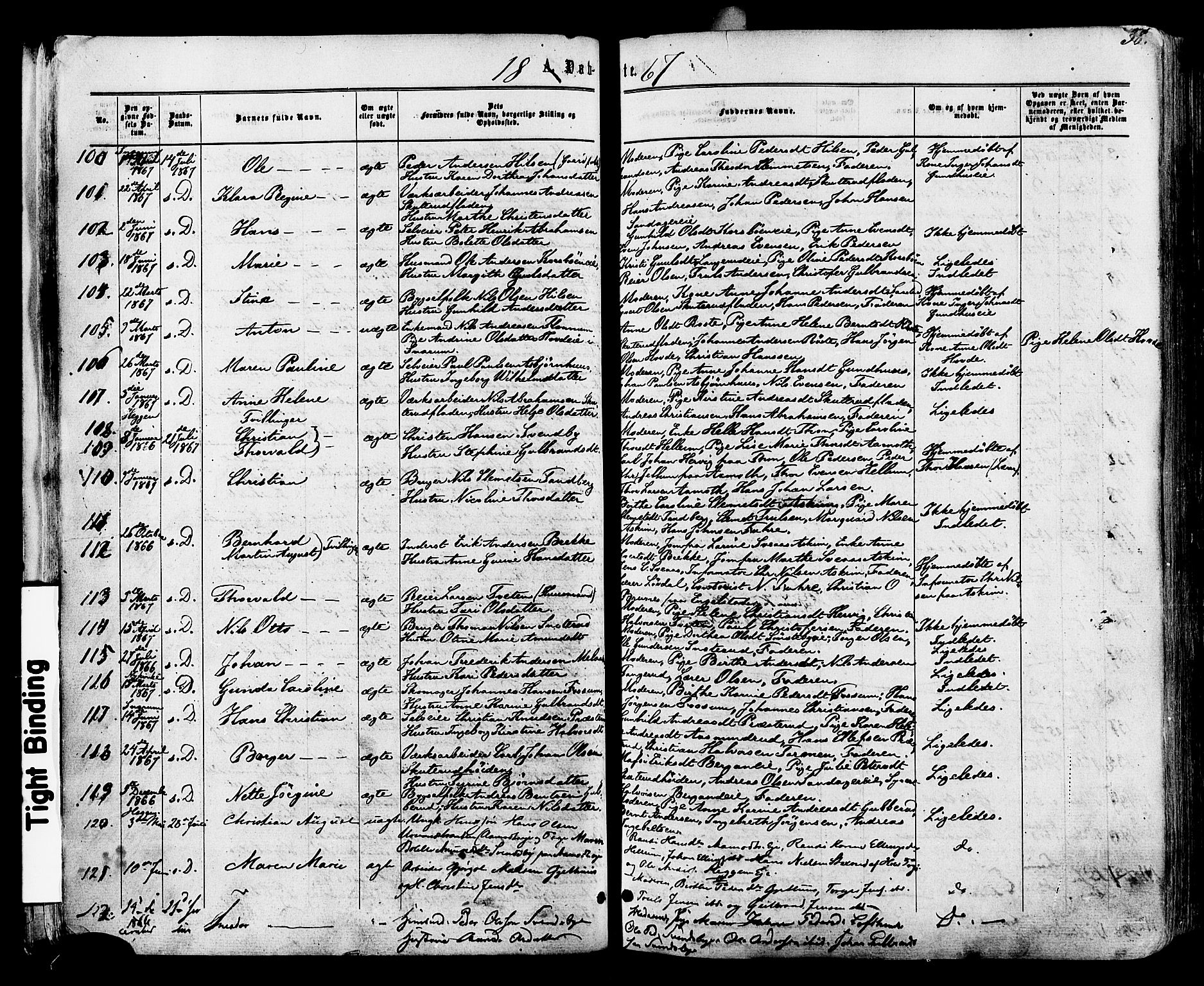 Modum kirkebøker, SAKO/A-234/F/Fa/L0010: Parish register (official) no. 10, 1865-1876, p. 38