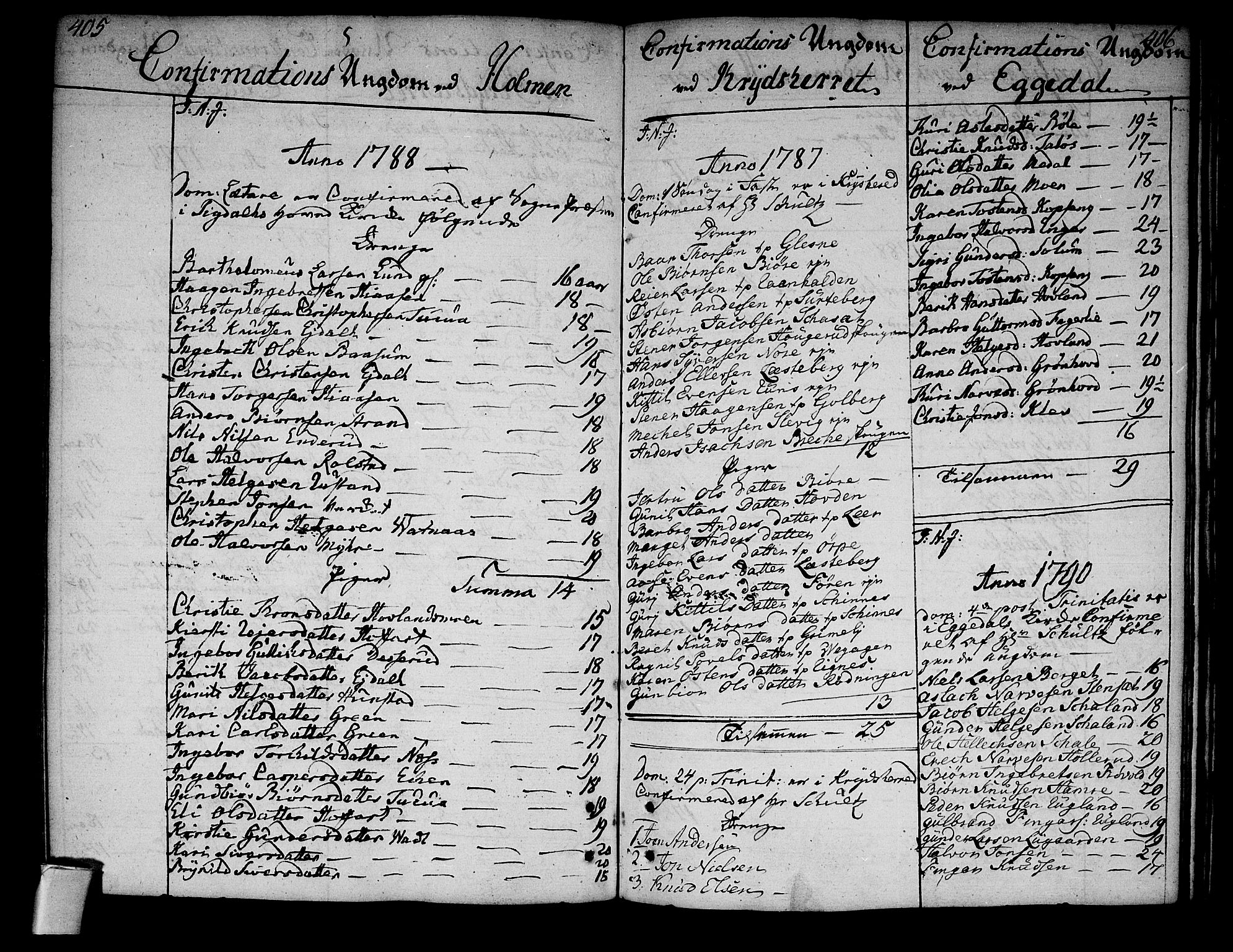 Sigdal kirkebøker, SAKO/A-245/F/Fa/L0002: Parish register (official) no. I 2, 1778-1792, p. 405-406