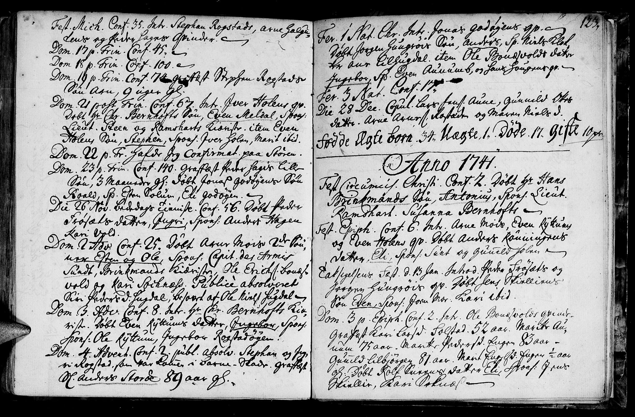 Ministerialprotokoller, klokkerbøker og fødselsregistre - Sør-Trøndelag, SAT/A-1456/687/L0990: Parish register (official) no. 687A01, 1690-1746, p. 123