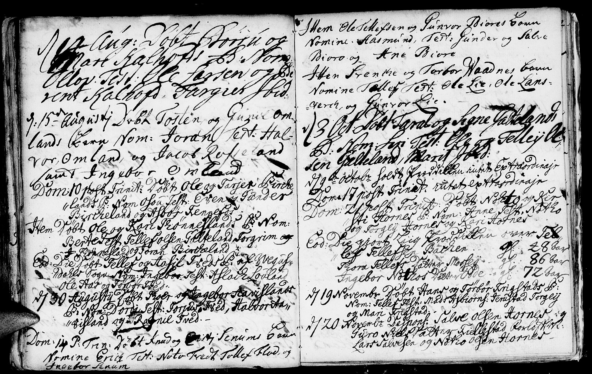 Evje sokneprestkontor, AV/SAK-1111-0008/F/Fa/Faa/L0001: Parish register (official) no. A 1, 1705-1760, p. 151