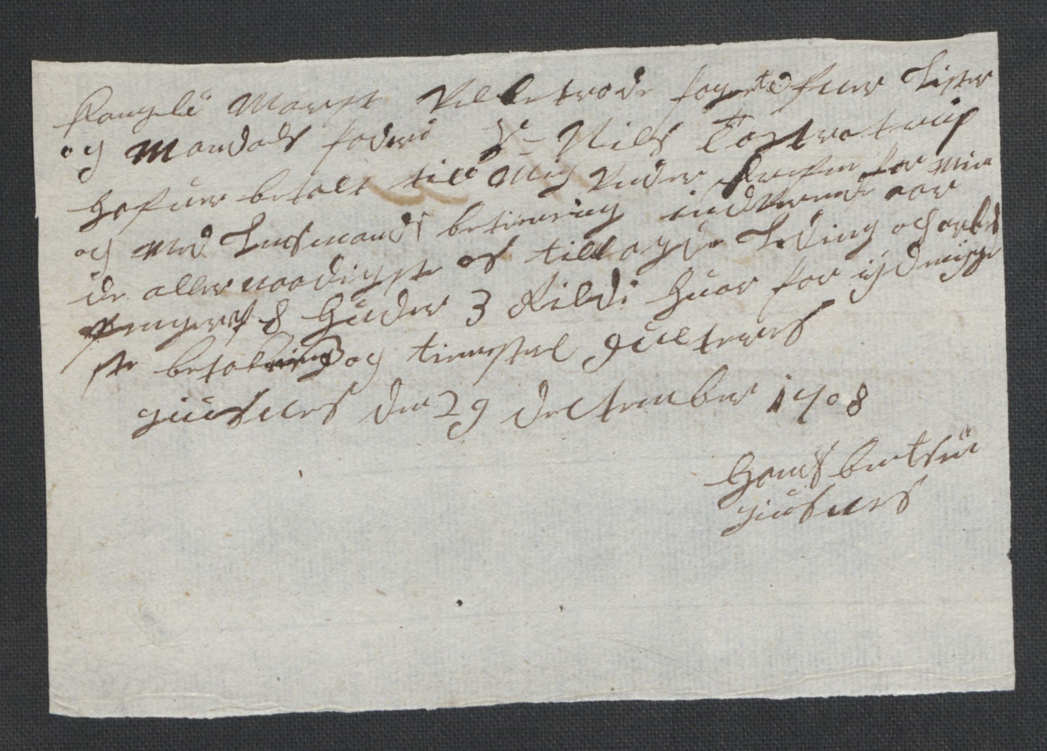 Rentekammeret inntil 1814, Reviderte regnskaper, Fogderegnskap, AV/RA-EA-4092/R43/L2552: Fogderegnskap Lista og Mandal, 1705-1709, p. 166