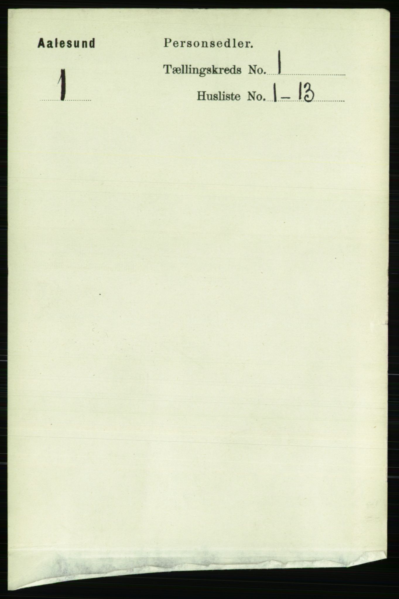 RA, 1891 census for 1501 Ålesund, 1891, p. 1168