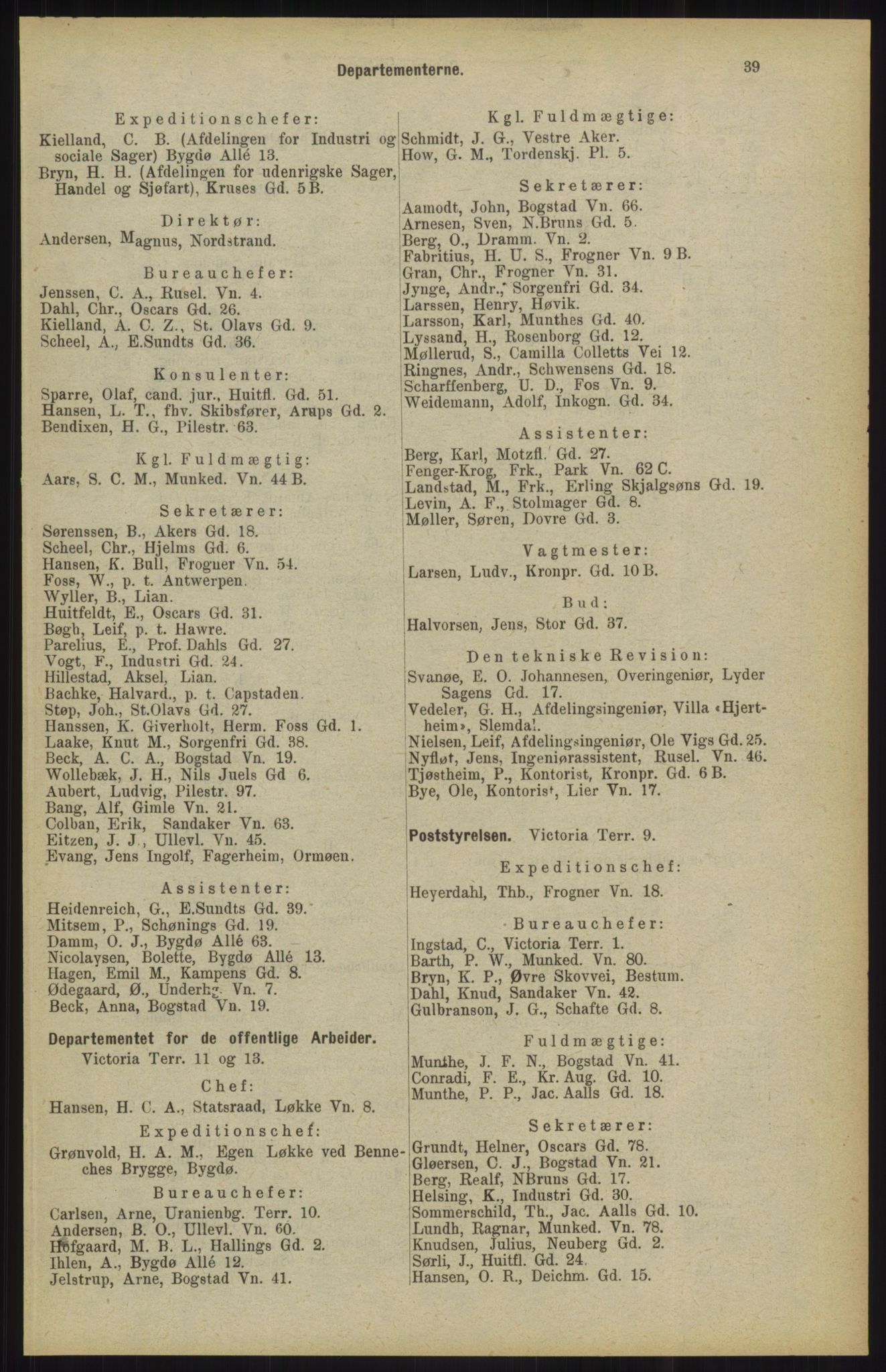 Kristiania/Oslo adressebok, PUBL/-, 1904, p. 39