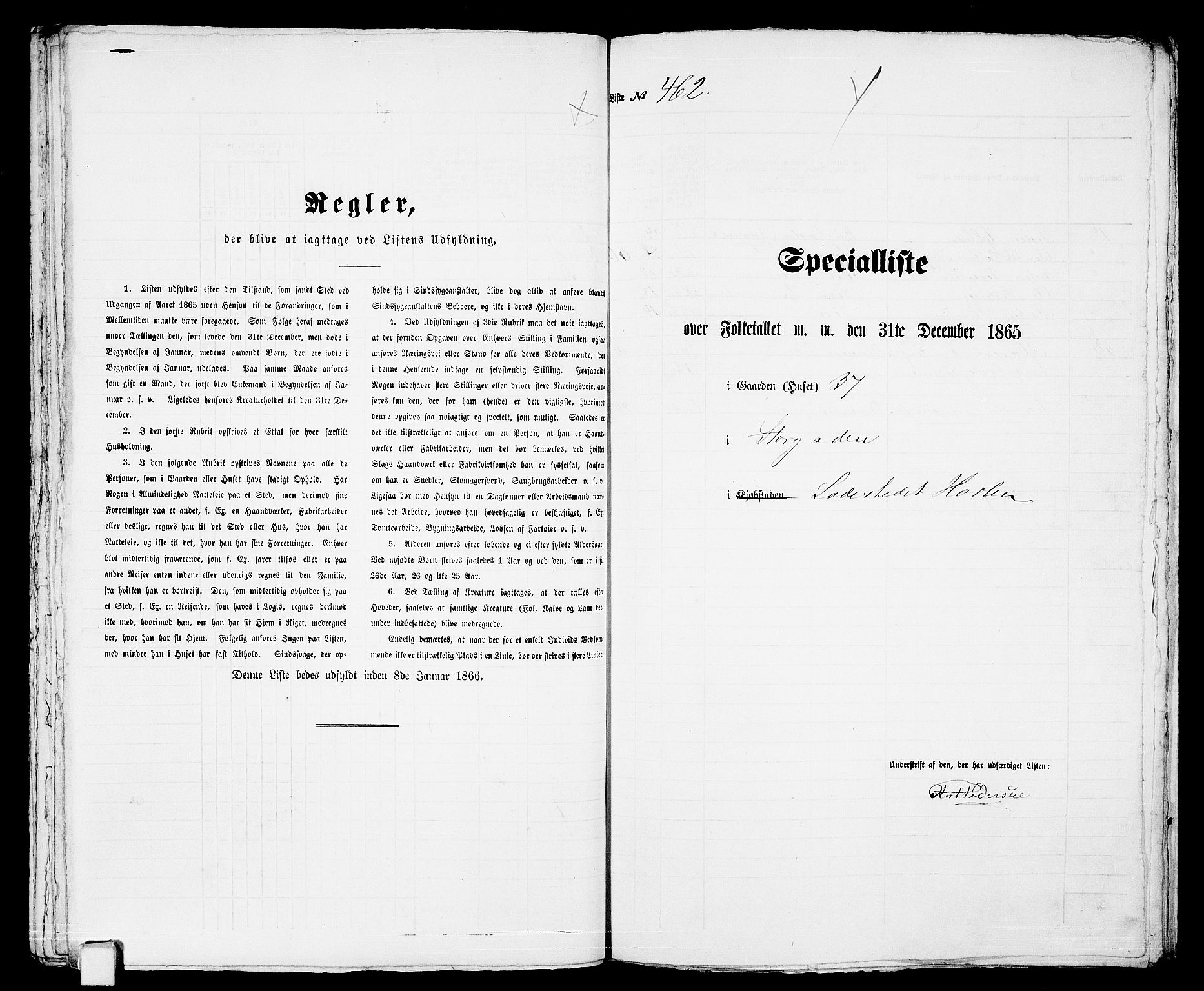 RA, 1865 census for Horten, 1865, p. 968