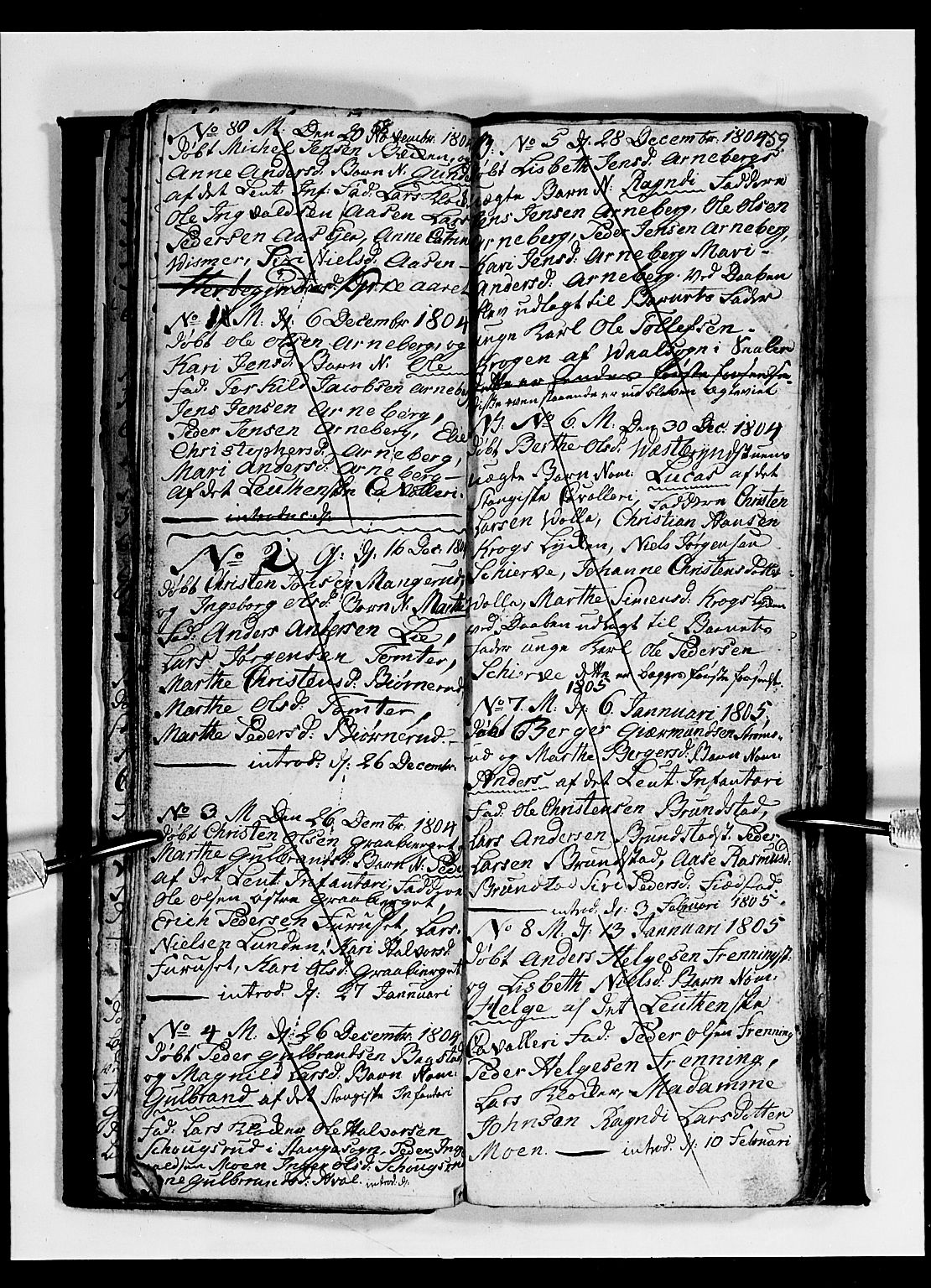 Romedal prestekontor, SAH/PREST-004/L/L0003: Parish register (copy) no. 3, 1801-1806, p. 58-59