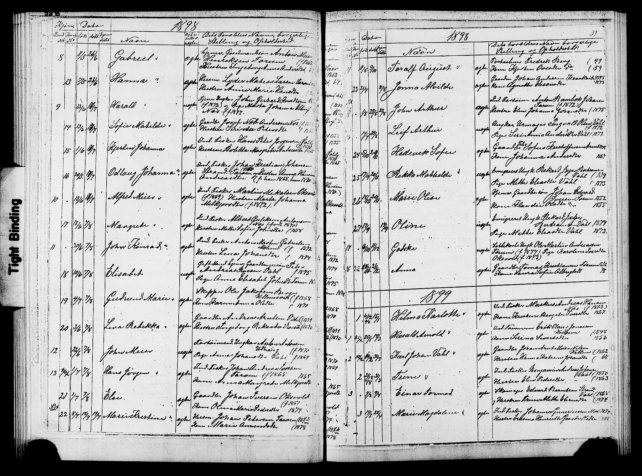 Ministerialprotokoller, klokkerbøker og fødselsregistre - Sør-Trøndelag, SAT/A-1456/652/L0653: Parish register (copy) no. 652C01, 1866-1910, p. 39