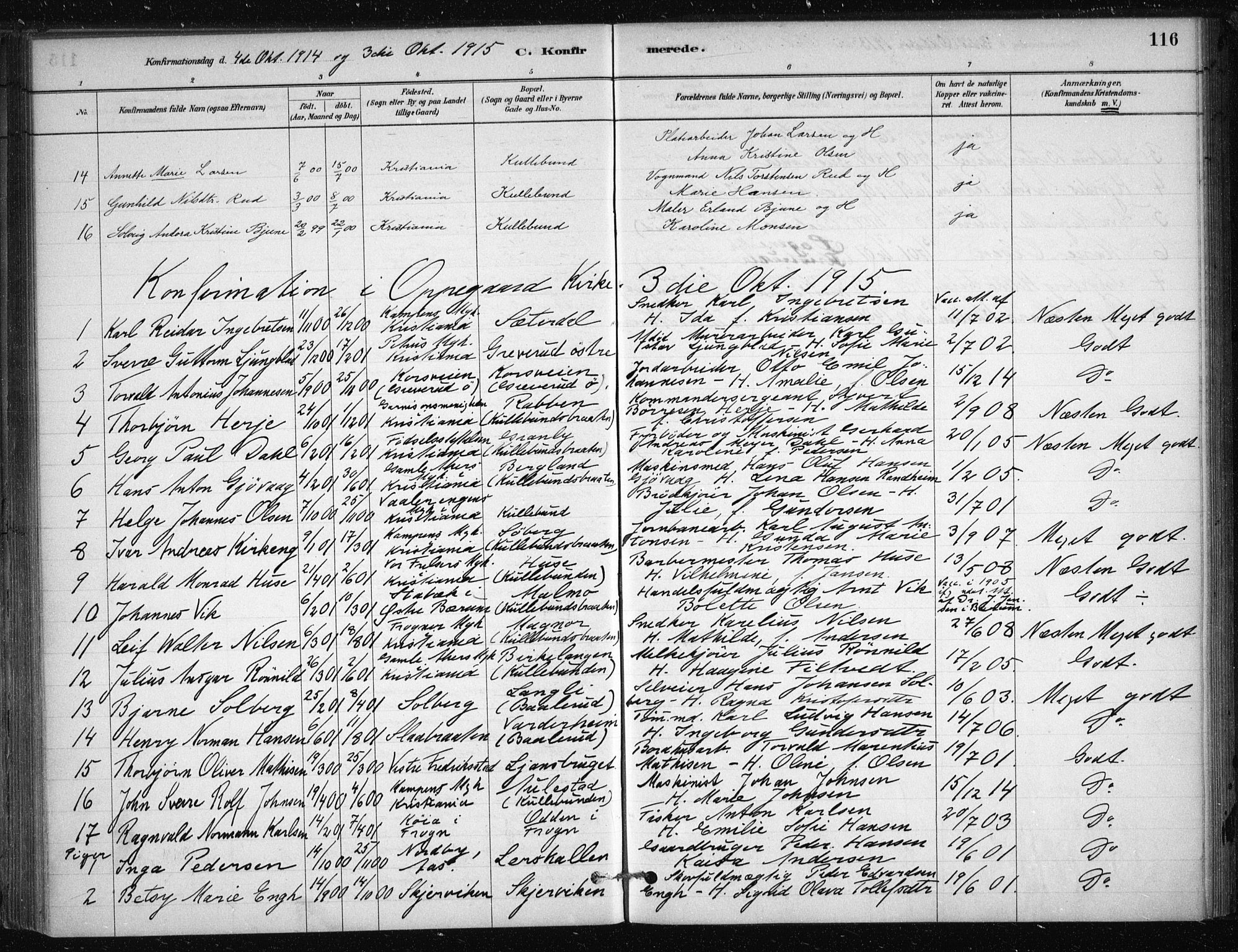 Nesodden prestekontor Kirkebøker, SAO/A-10013/F/Fb/L0001: Parish register (official) no. II 1, 1880-1915, p. 116