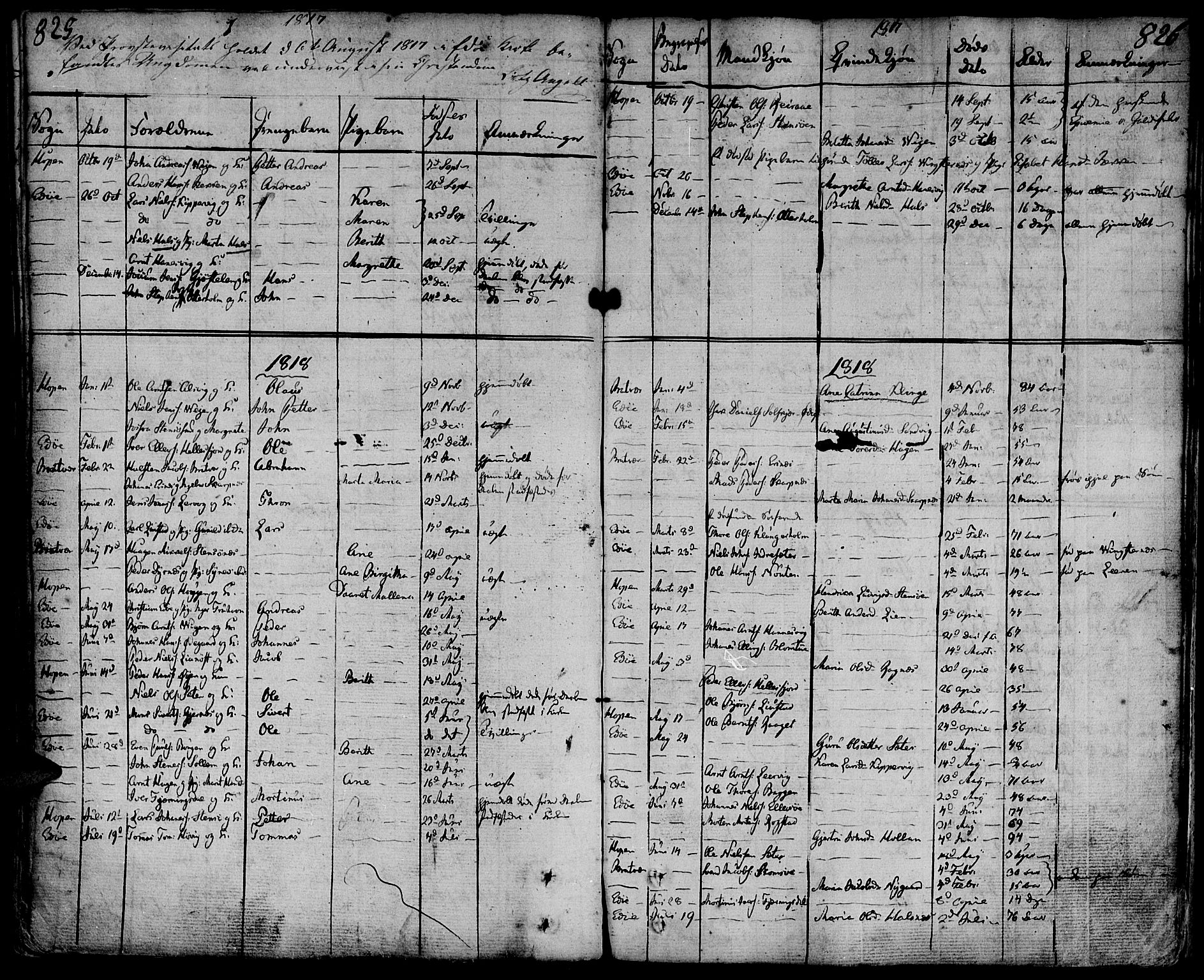 Ministerialprotokoller, klokkerbøker og fødselsregistre - Møre og Romsdal, SAT/A-1454/581/L0932: Parish register (official) no. 581A02, 1767-1823, p. 825-826