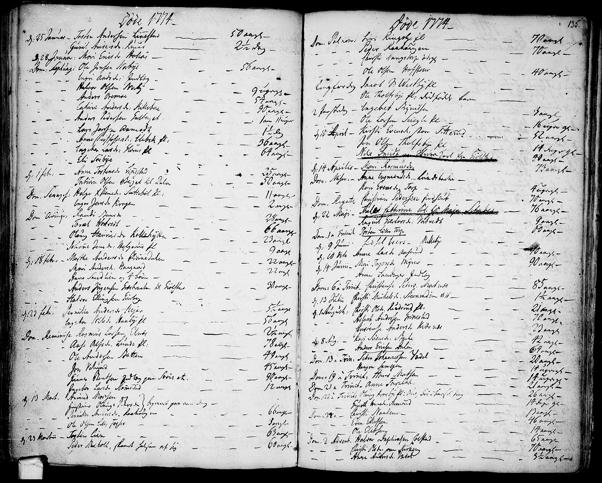 Rakkestad prestekontor Kirkebøker, AV/SAO-A-2008/F/Fa/L0003: Parish register (official) no. I 3, 1752-1777, p. 135