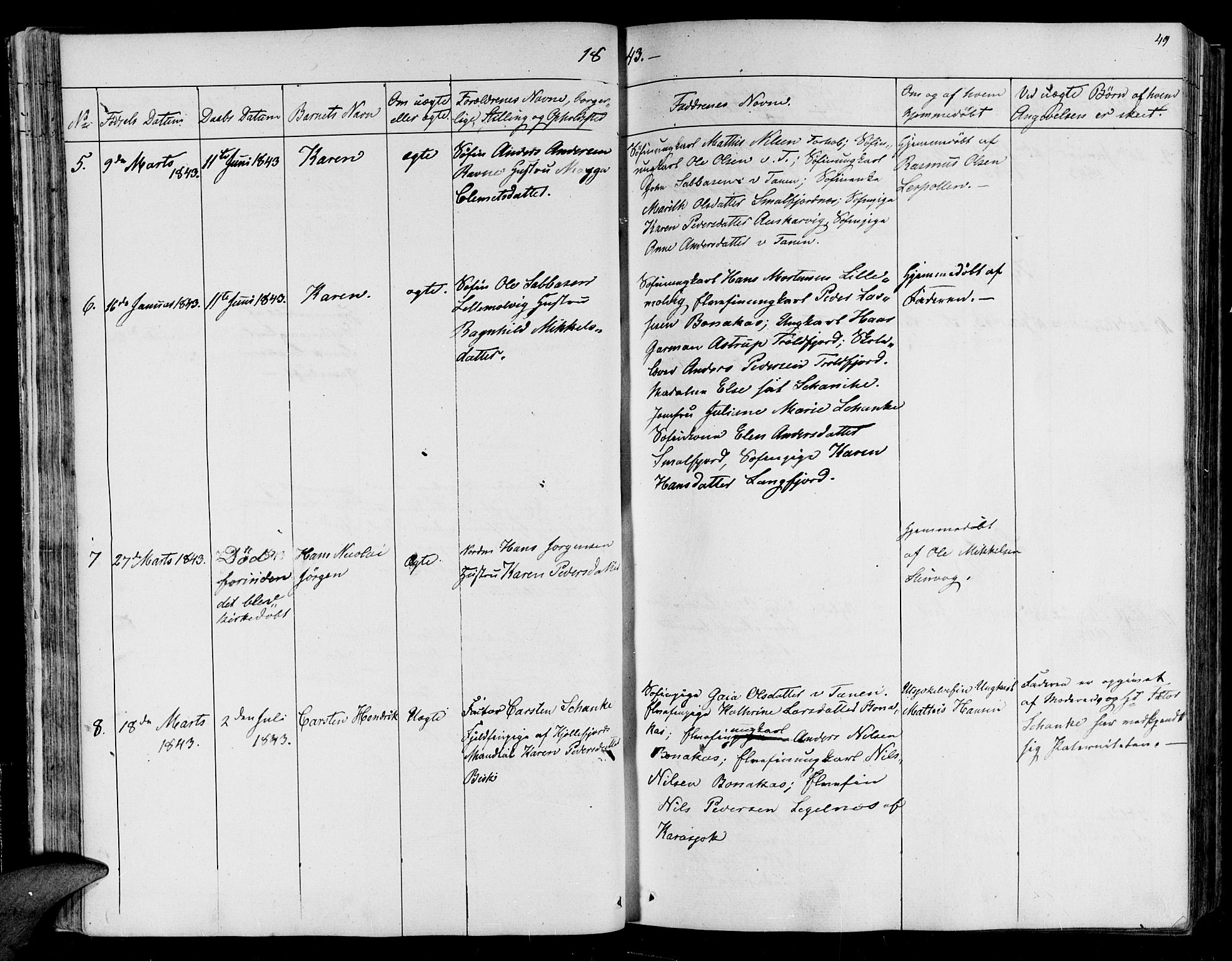 Lebesby sokneprestkontor, AV/SATØ-S-1353/H/Ha/L0003kirke: Parish register (official) no. 3, 1833-1852, p. 49